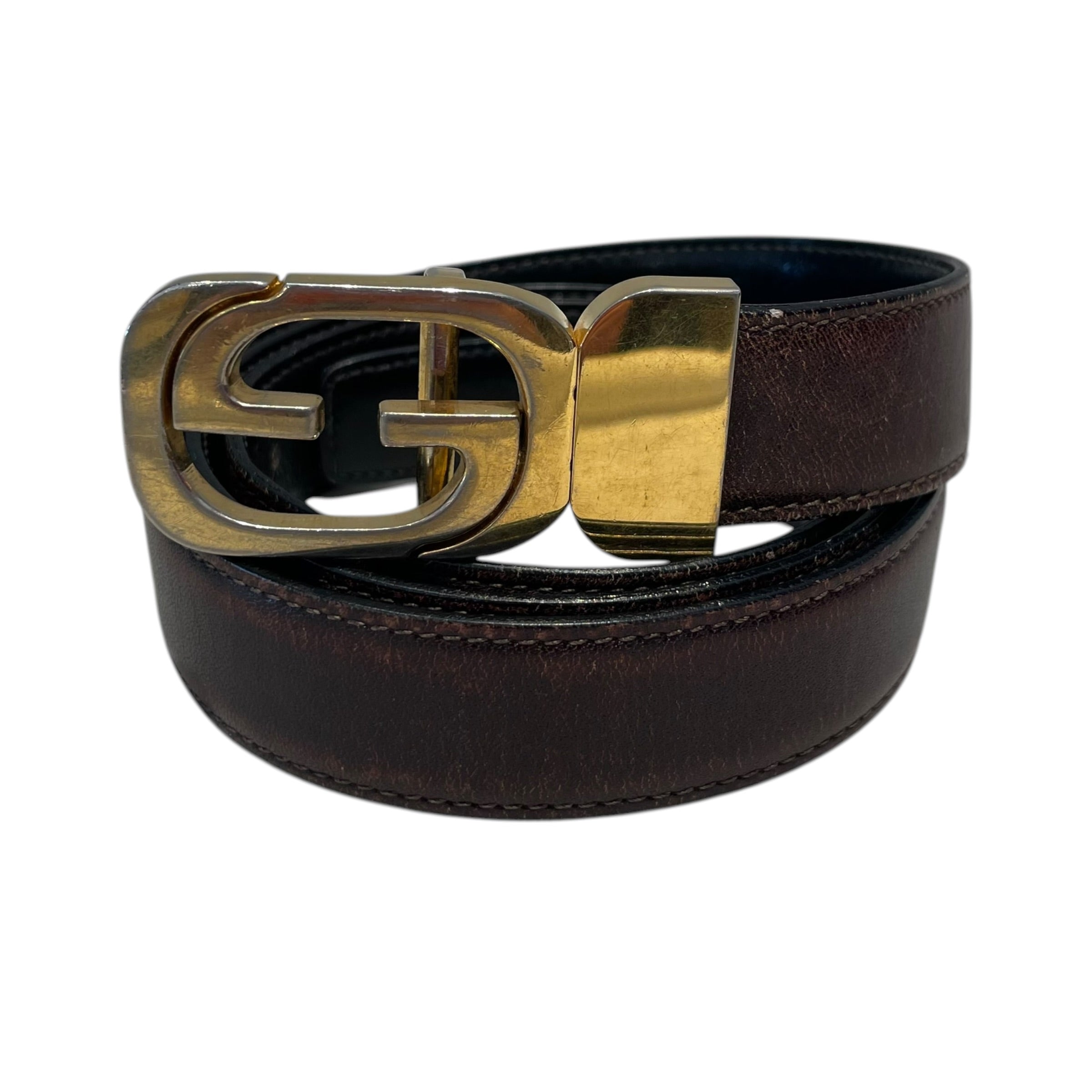 GUCCI/Accessories/Leather/BRW/Vintage Reversible Belt view 2