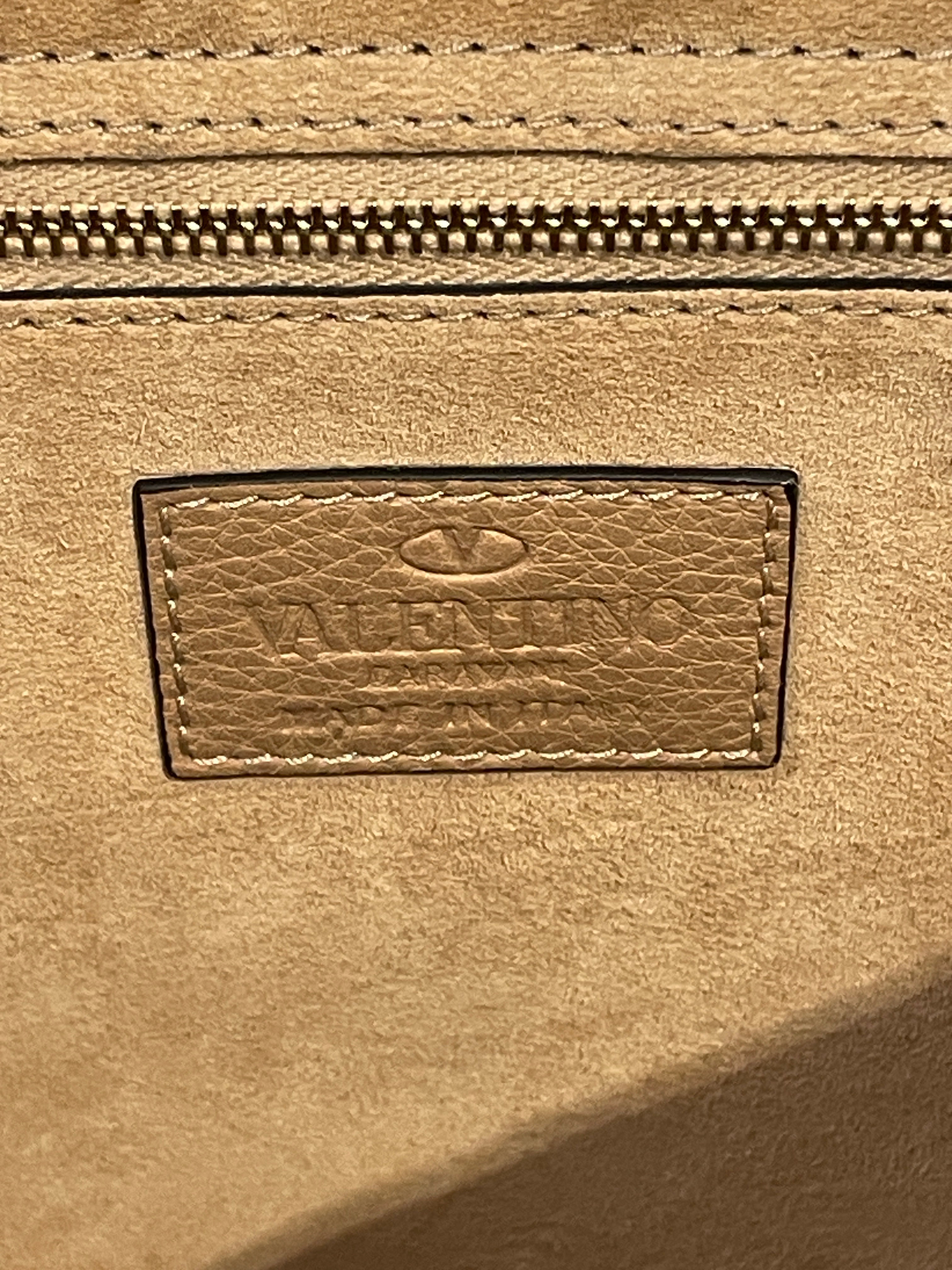 VALENTINO GARAVANI/Tote Bag/Leather/BEG/Rockstud Tote view 3