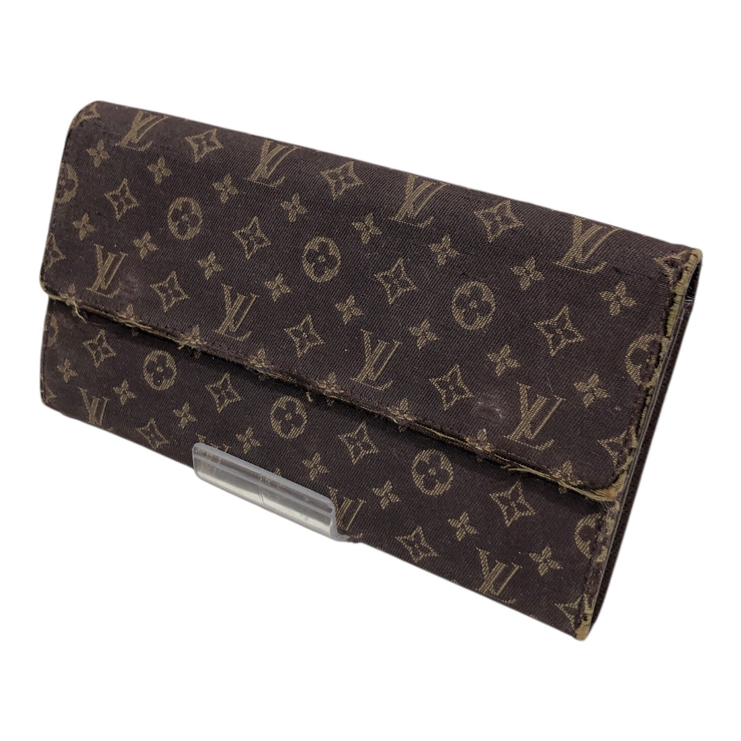 LOUIS VUITTON/Trifold Wallet/Monogram/Cotton/BRW/ view 1