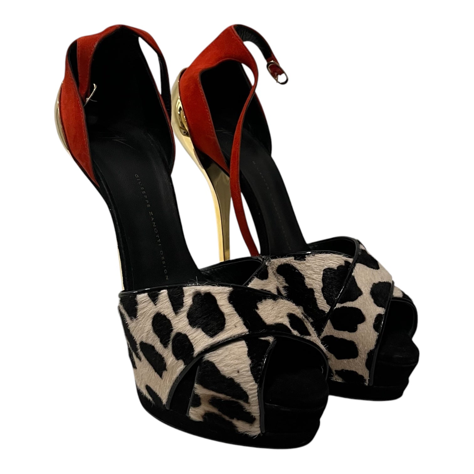 Giuseppe Zanotti/Heels/US 9/Animal Pattern/Leather/BLK/ view 1