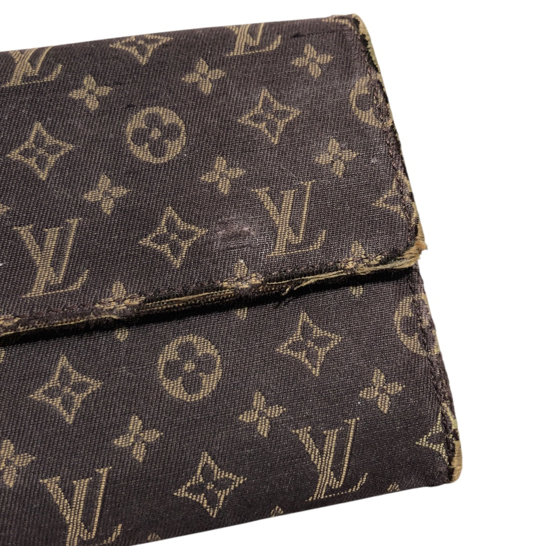 LOUIS VUITTON/Trifold Wallet/Monogram/Cotton/BRW/ view 3