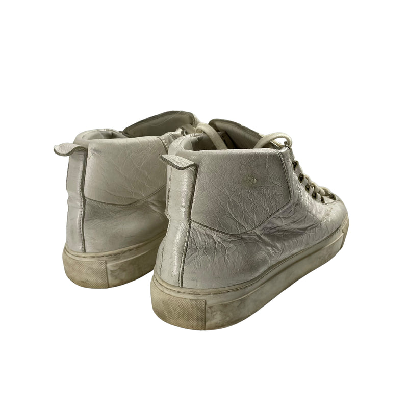 BALENCIAGA/Low-Sneakers/EU 34/Leather/WHT/METALLIC PIECE ON FRONT