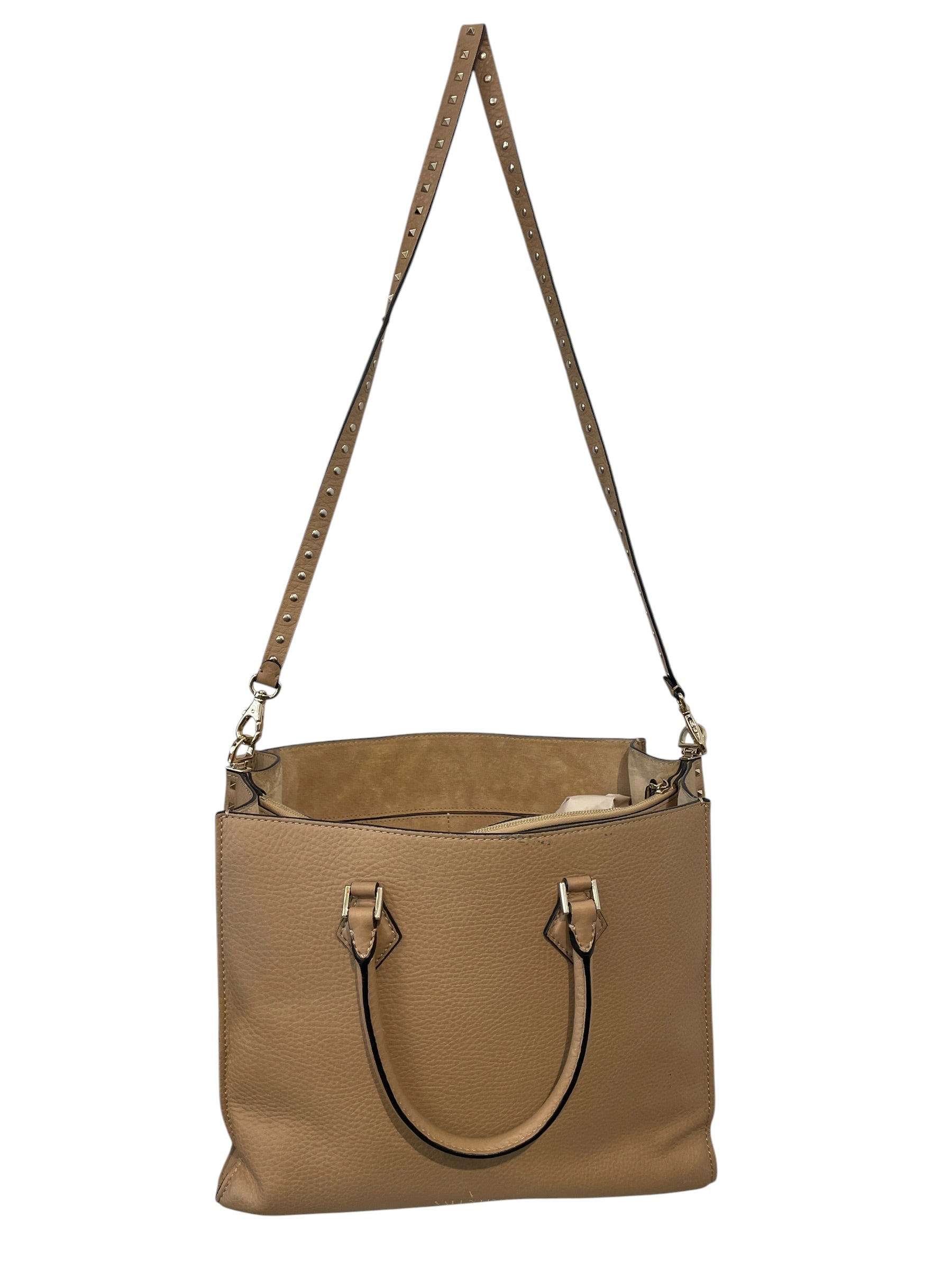 VALENTINO GARAVANI/Tote Bag/Leather/BEG/Rockstud Tote view 2