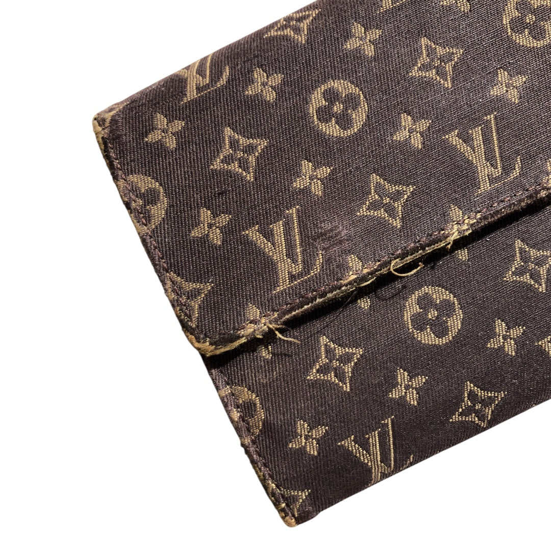 LOUIS VUITTON/Trifold Wallet/Monogram/Cotton/BRW/ view 4