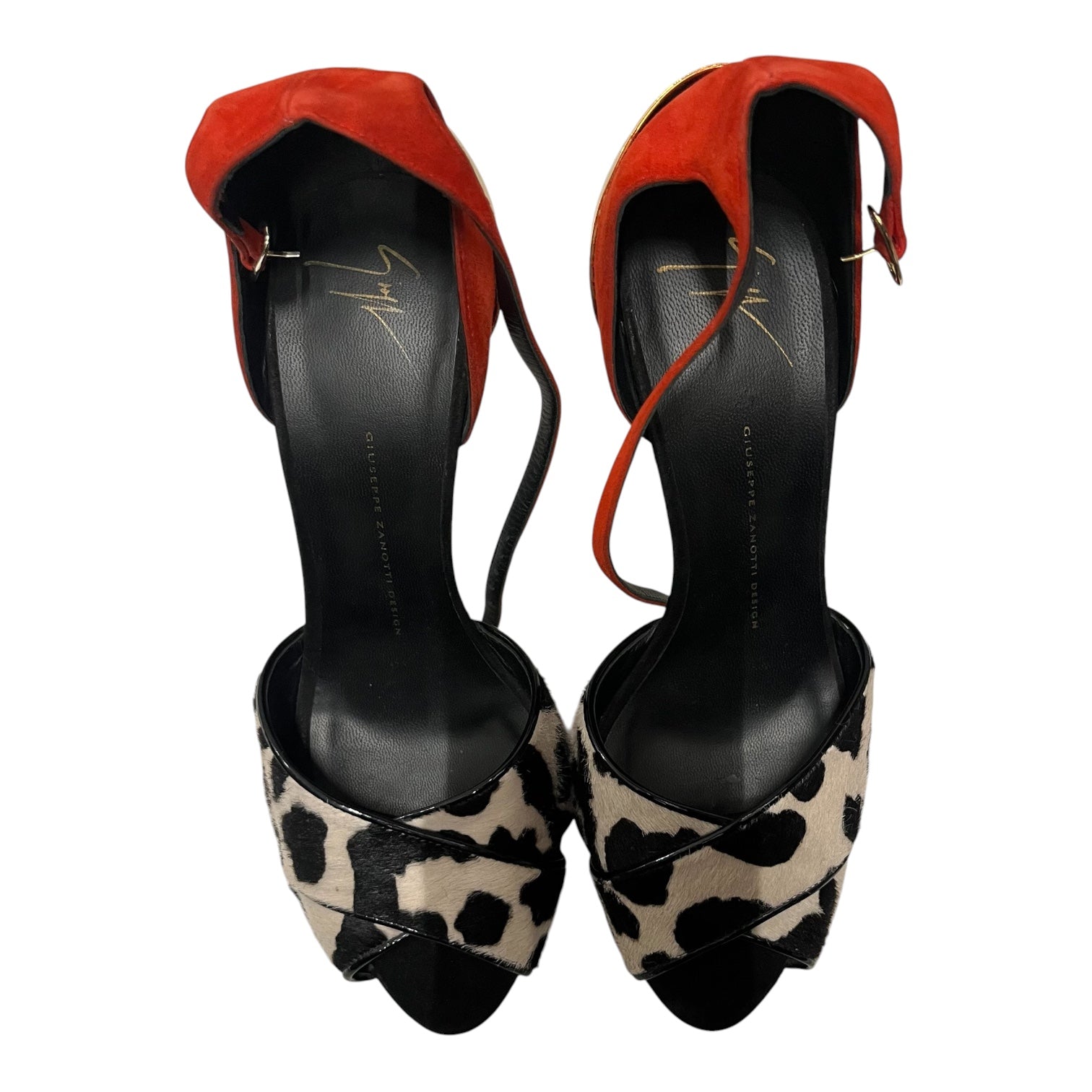 Giuseppe Zanotti/Heels/US 9/Animal Pattern/Leather/BLK/ view 3