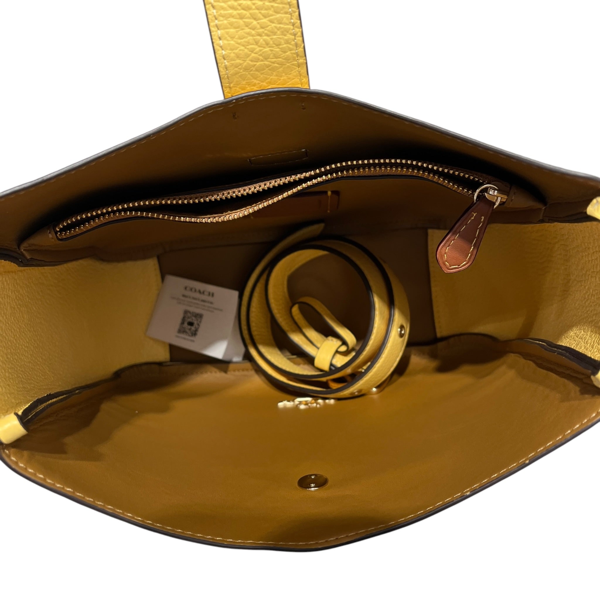 COACH/Hand Bag/Leather/YEL/Hadley Convertible Crossbody view 4