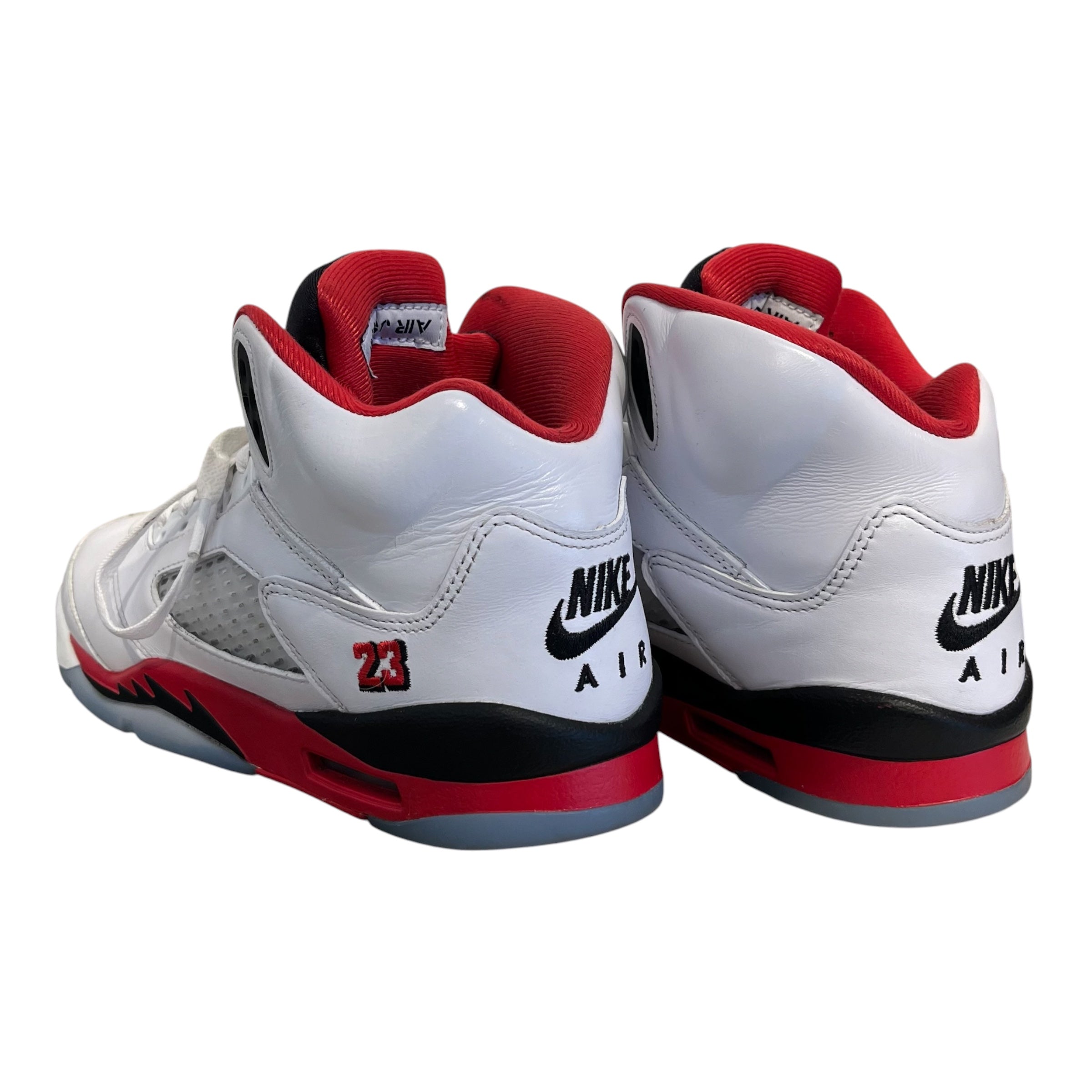 JORDAN BRAND/Low-Sneakers/US 7/Leather/WHT/FIRE RED 5 7Y view 2