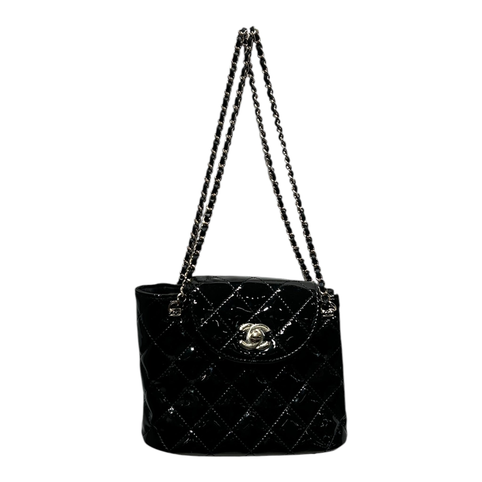 CHANEL/Bag/Leather/BLK/SMALL FLAP HOBO BAG view 1