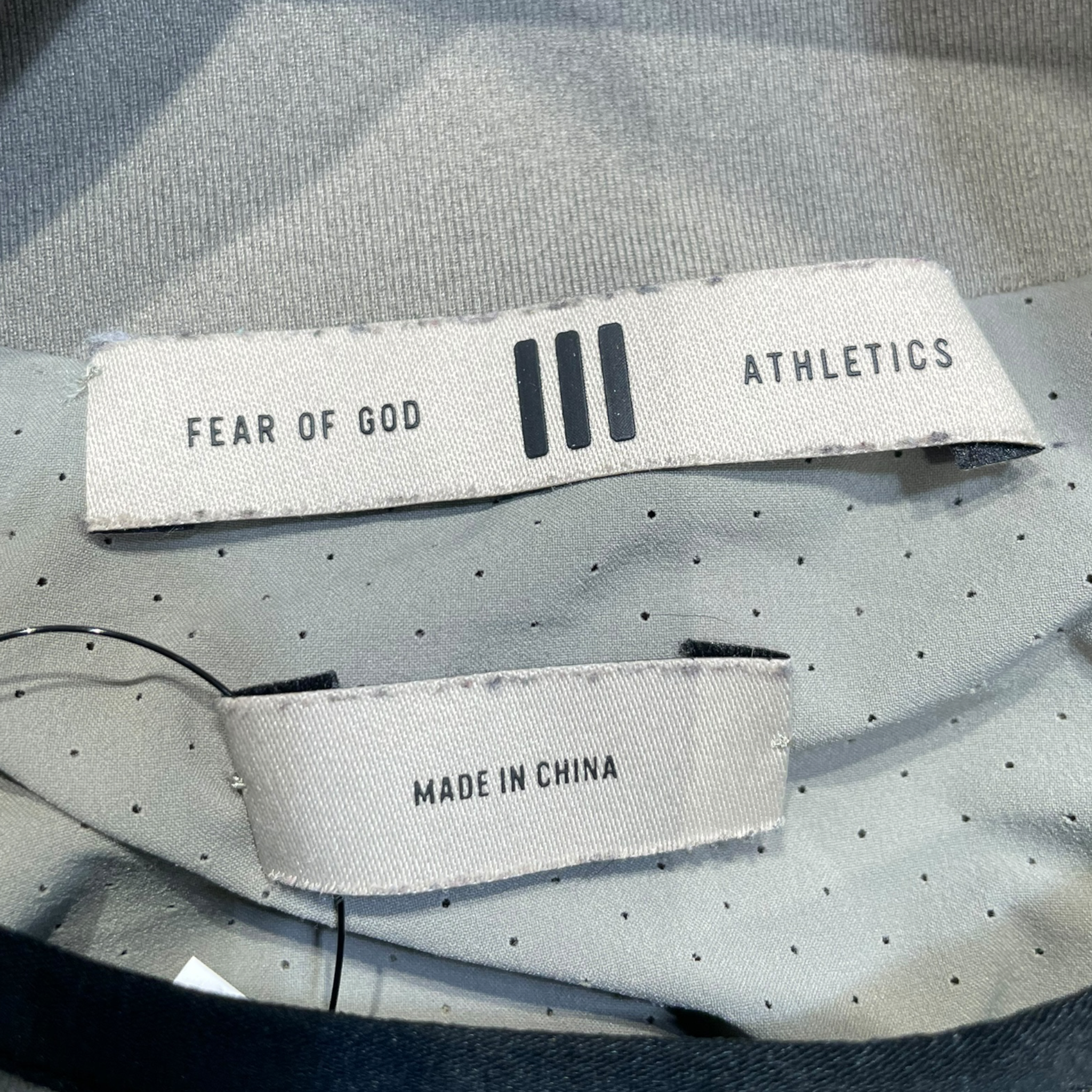 adidas/FEAR OF GOD/Hoodie/S/Cotton/GRN/HIGH NECK DETAIL view 3