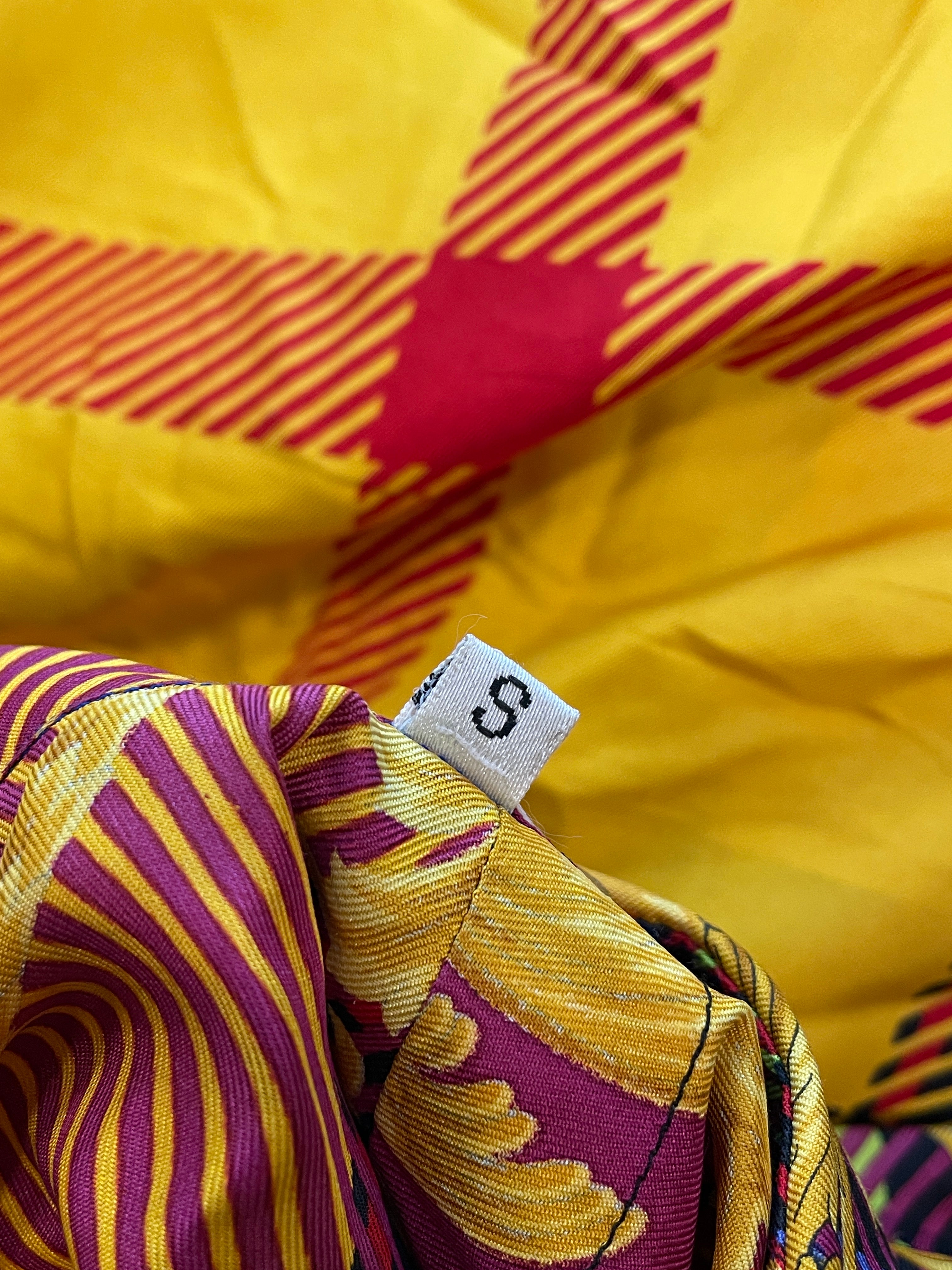 GIANNI VERSACE/LS Shirt/46/Silk/YEL/Plaid/ORNIMENTAL PATTERN view 4