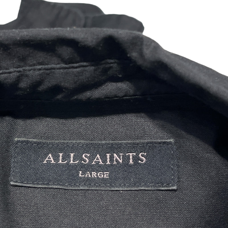 ALLSAINTS SPITALFIELDS/LS Shirt/L/Cotton/BLK/