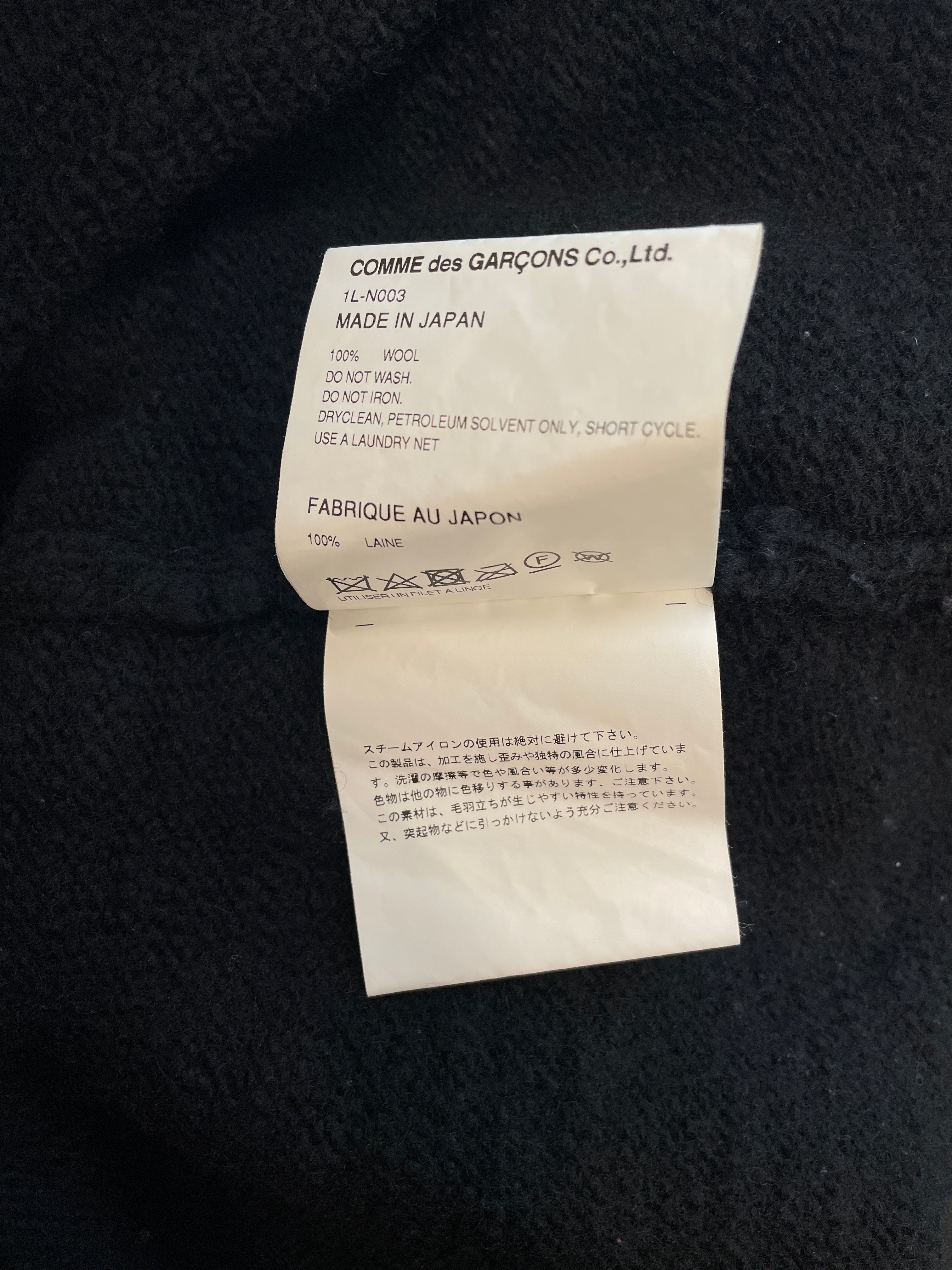 COMME des GARCONS/Sweater/L/Wool/BLK/HOLES view 5