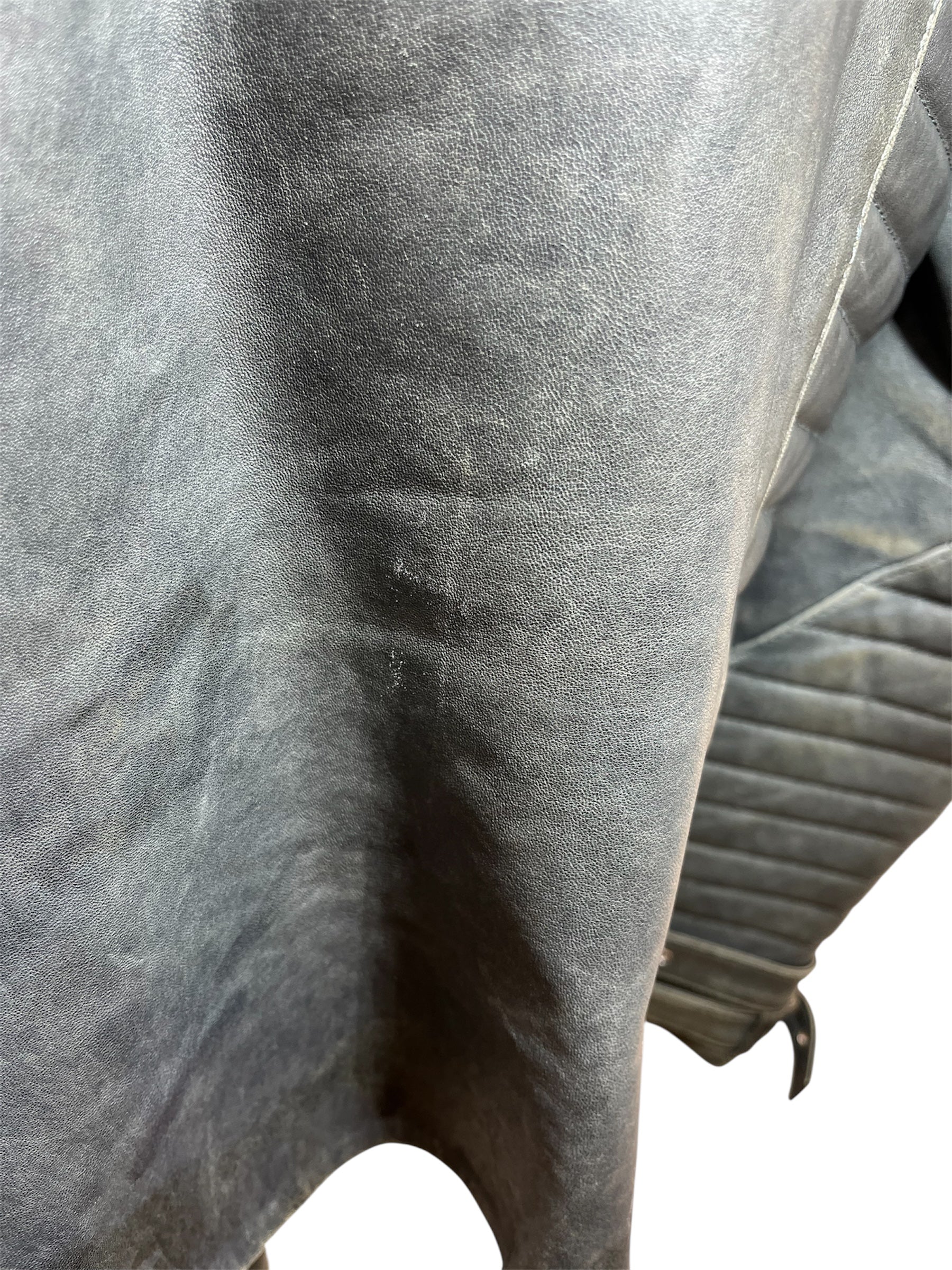 BALMAIN/Leather Jkt/50/Leather/GRY/Graphic/STATIC view 4
