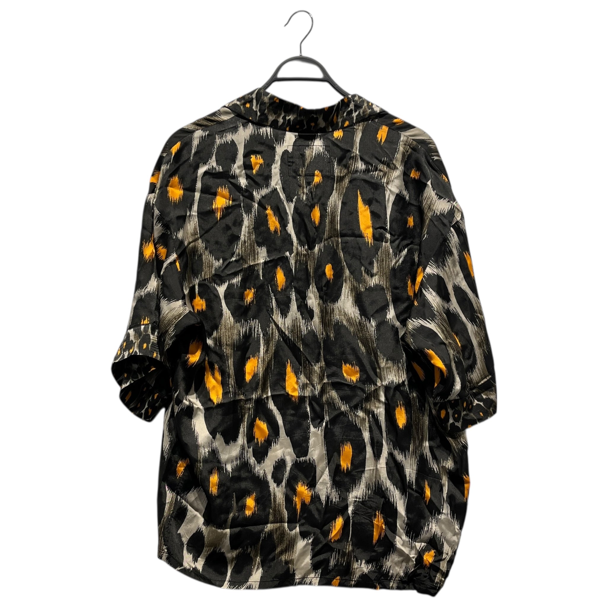 R13/Shirt/XXS/BLK/Open Coller/Animal Pattern/LEOPARD PRINT SILK-LIKE view 2