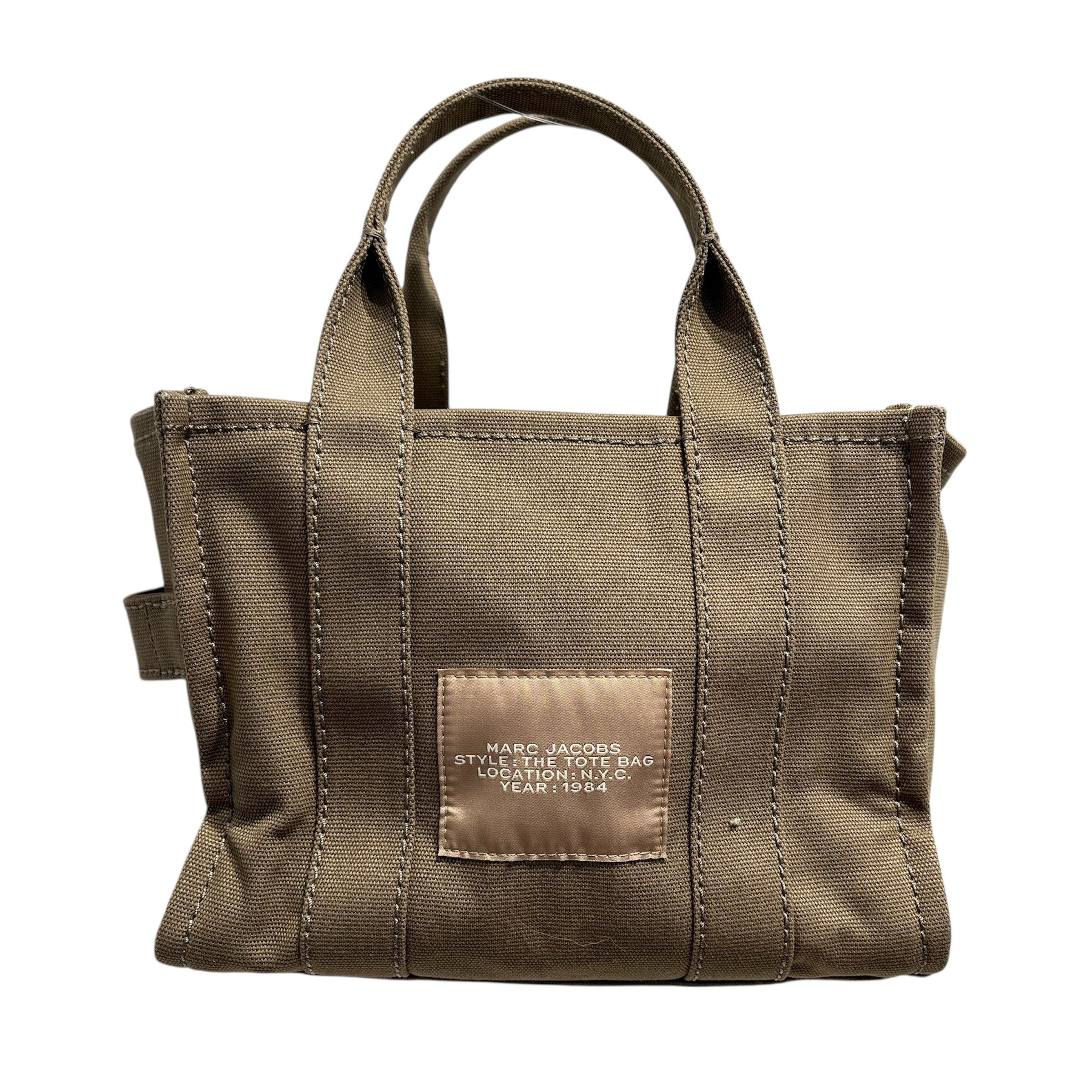 MARC JACOBS/Tote Bag/Cotton/GRN/army green the tote cross body view 2
