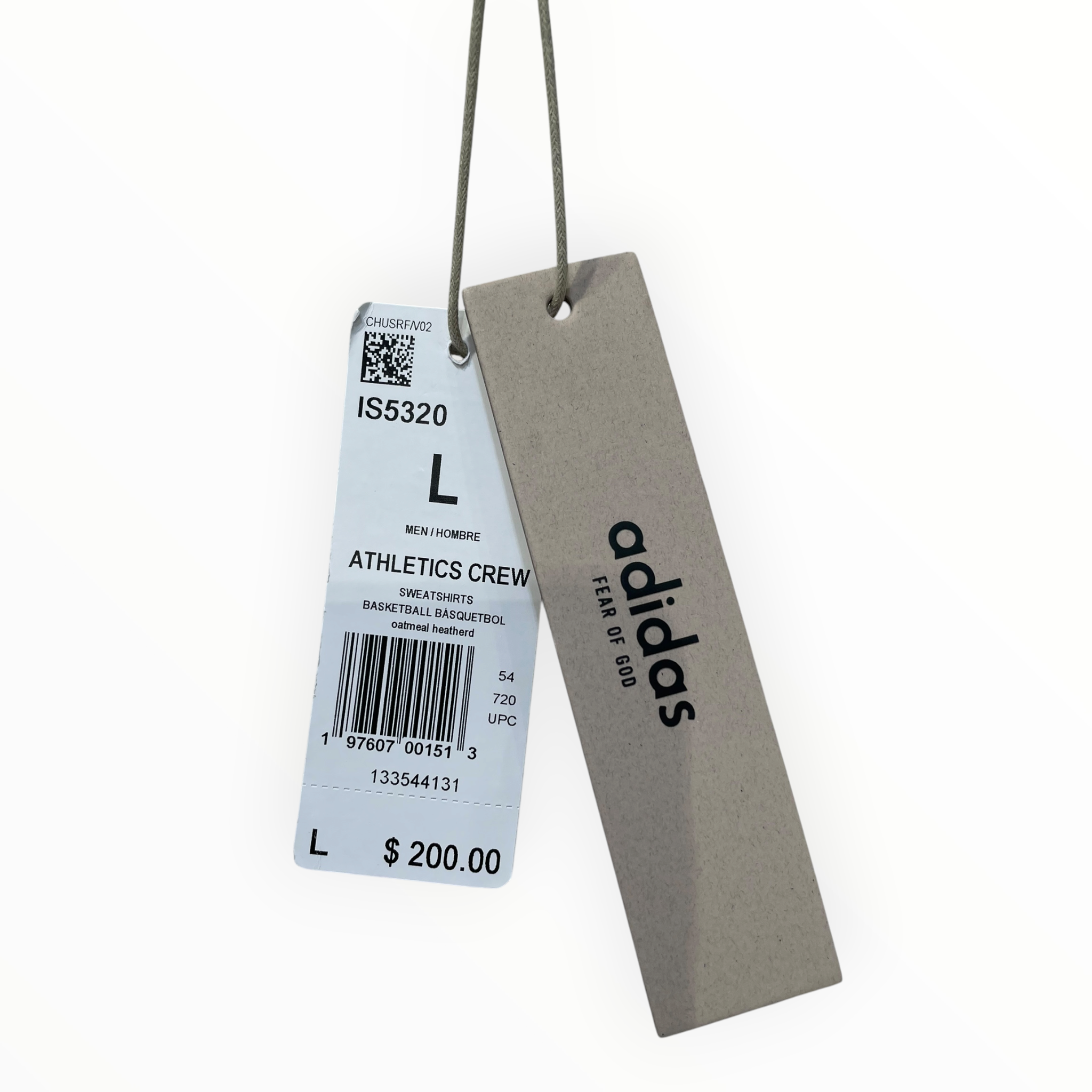adidas/FEAR OF GOD/Sweatshirt/L/Cotton/SLV/heathered sweatshirt view 5