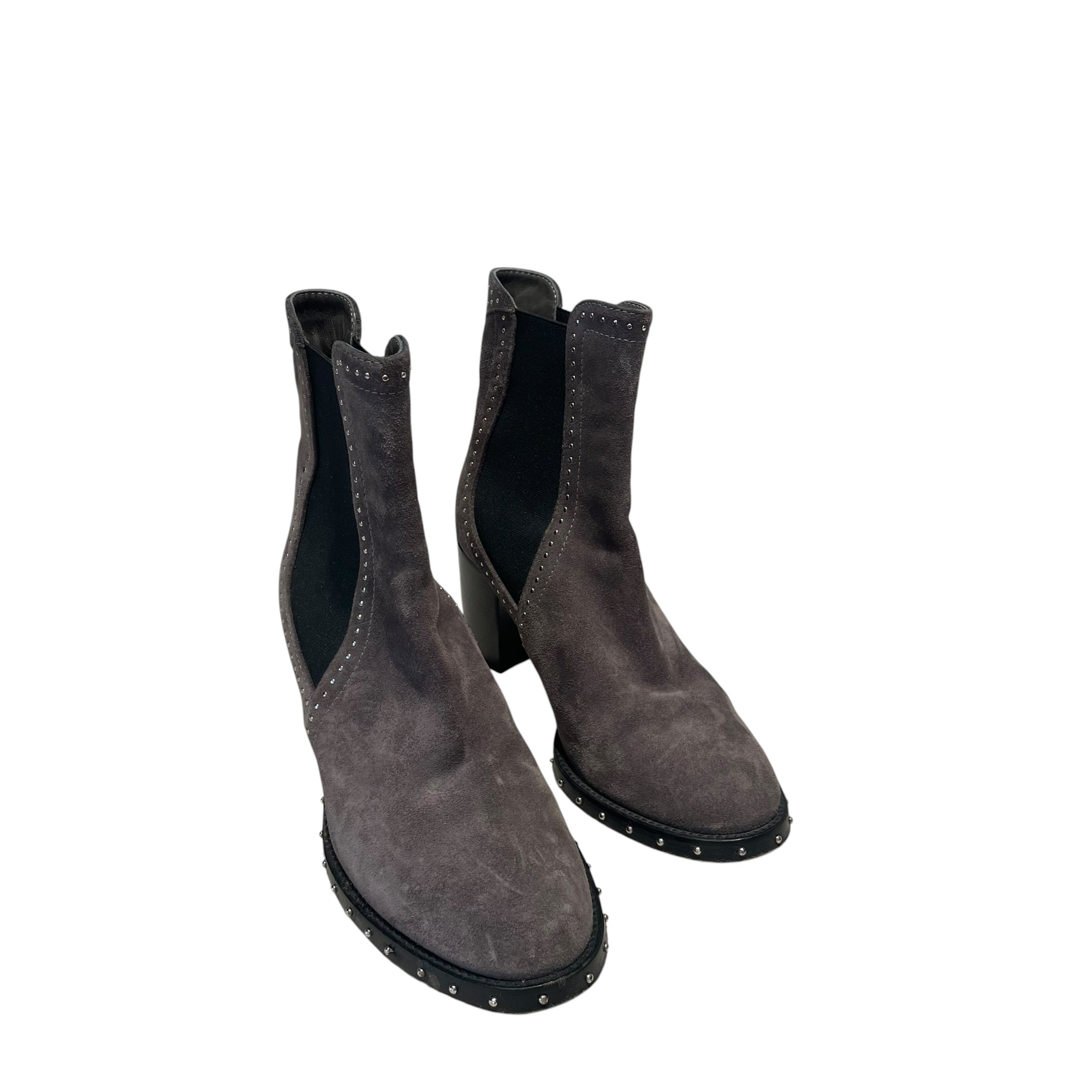 JIMMY CHOO/Ankle Boots/EU 37/Suede/GRY/Merril Studded view 1