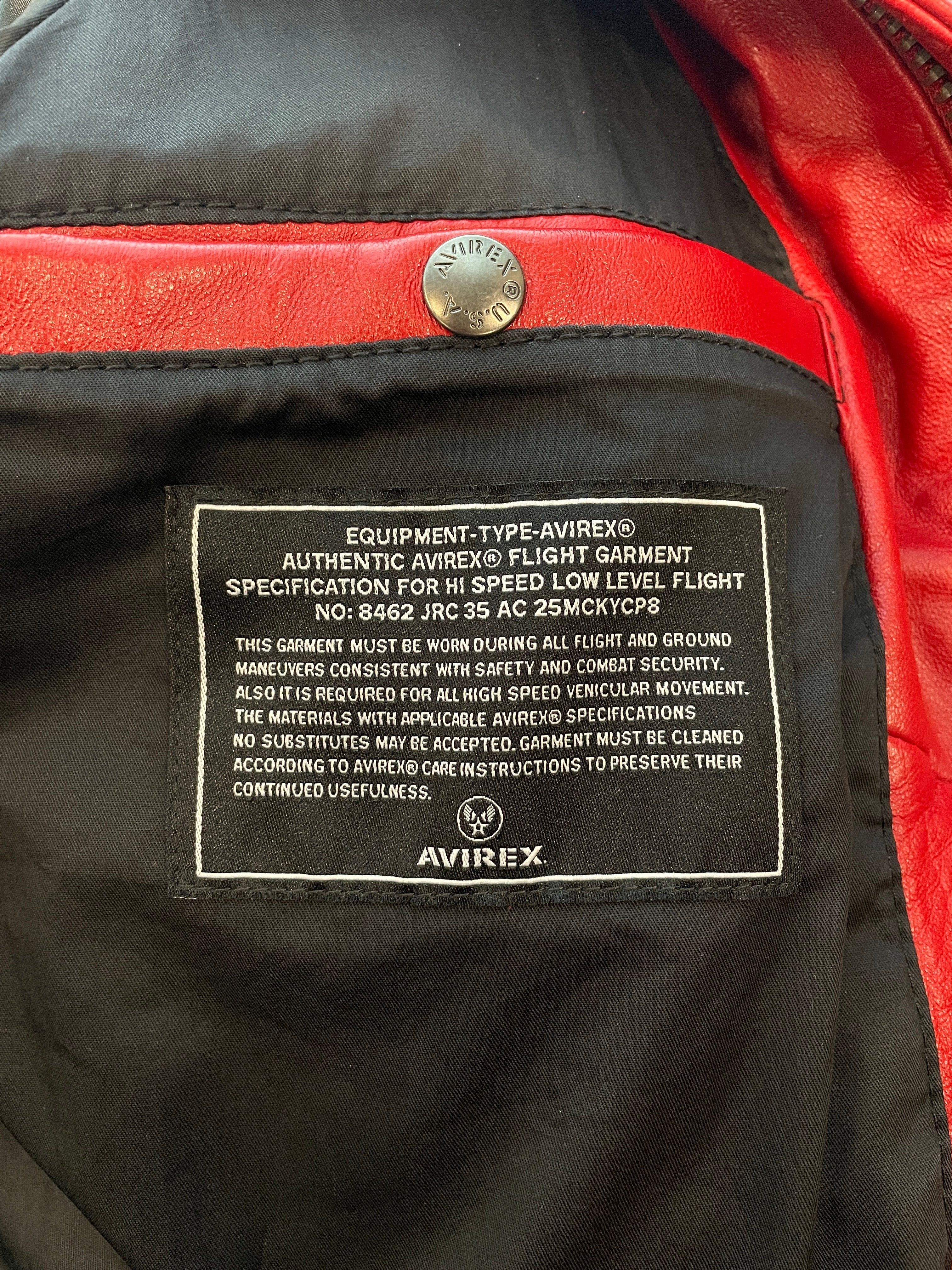 AVIREX/Leather Jkt/S/Leather/RED/AVIREX RED LEATHER JKT view 8