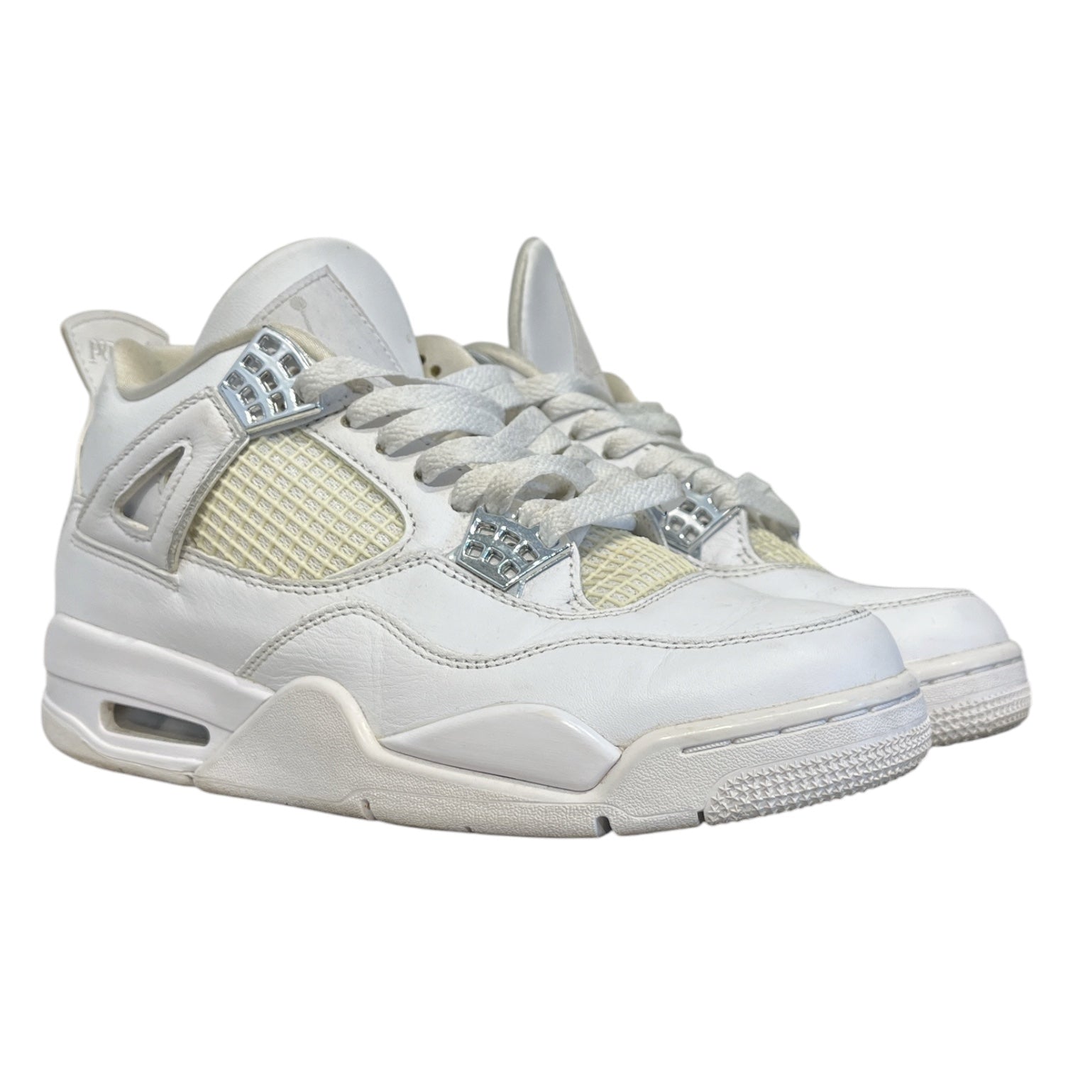 JORDAN BRAND/Hi-Sneakers/US 7/Cotton/WHT/AIR JORDAN 4 RETRO 'PURE MONE view 1