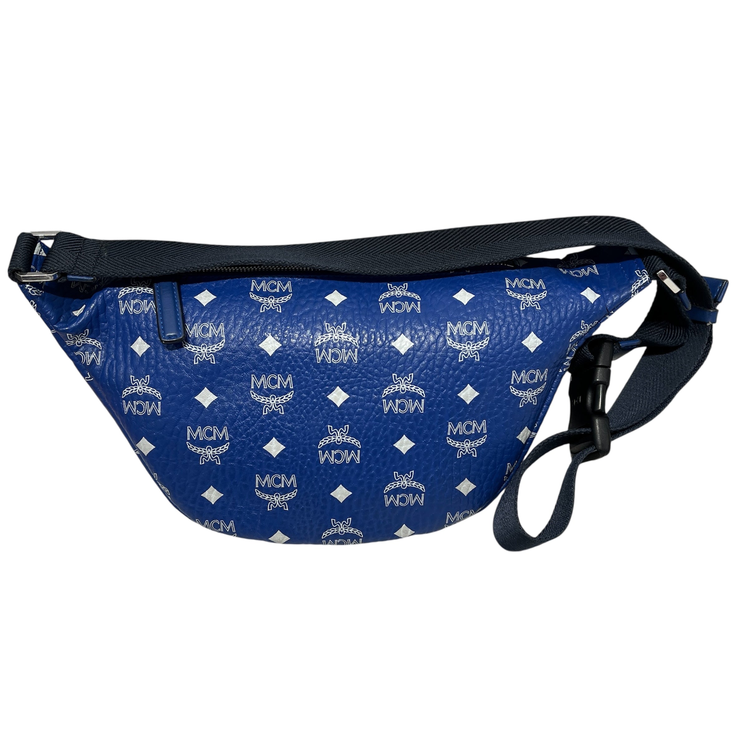MCM/Fanny Pack/Monogram/Leather/BLU/fursten waist bag view 2