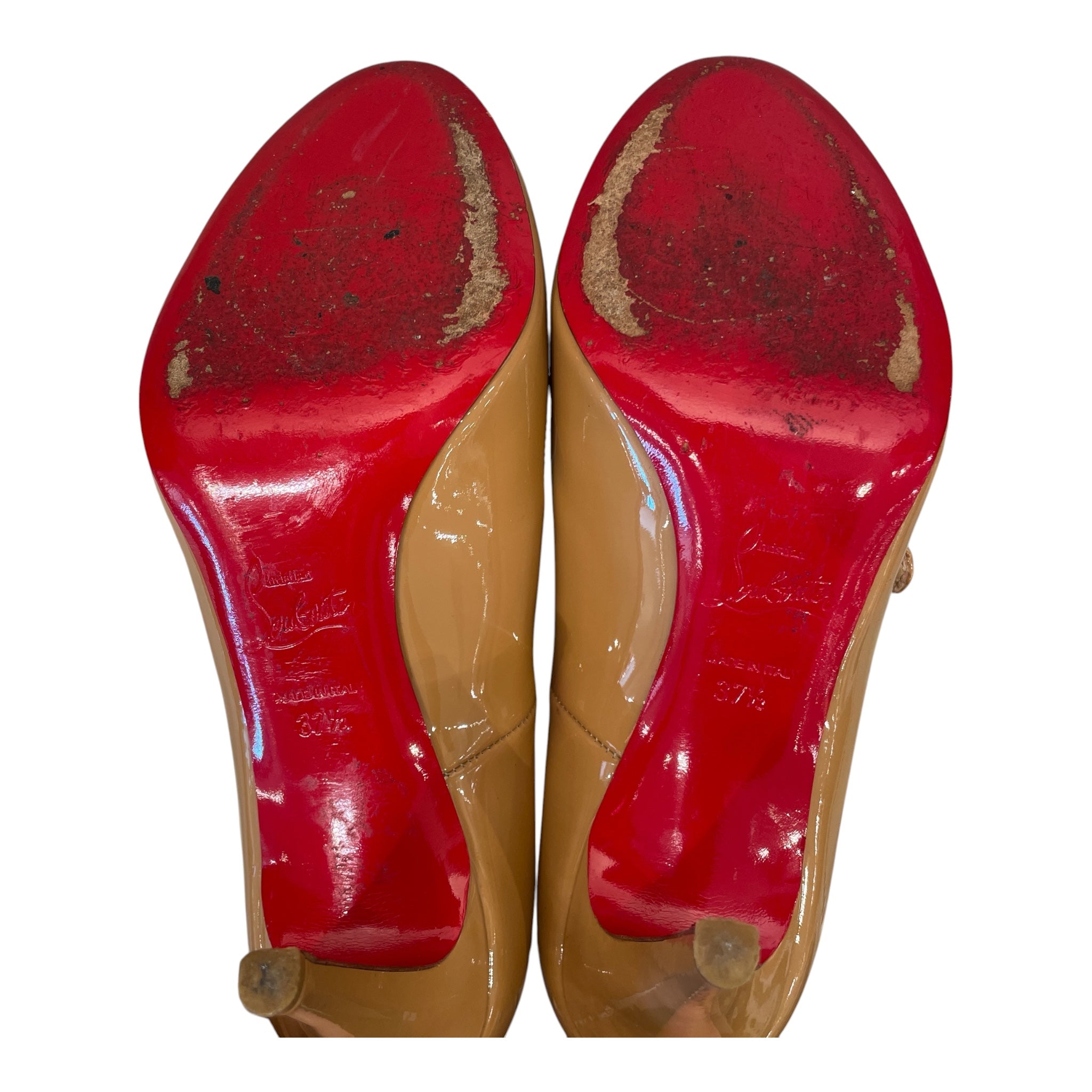 Christian Louboutin/Heels/EU 37.5/Leather/CRM/CHARLEEN 1000 PUMPS view 4