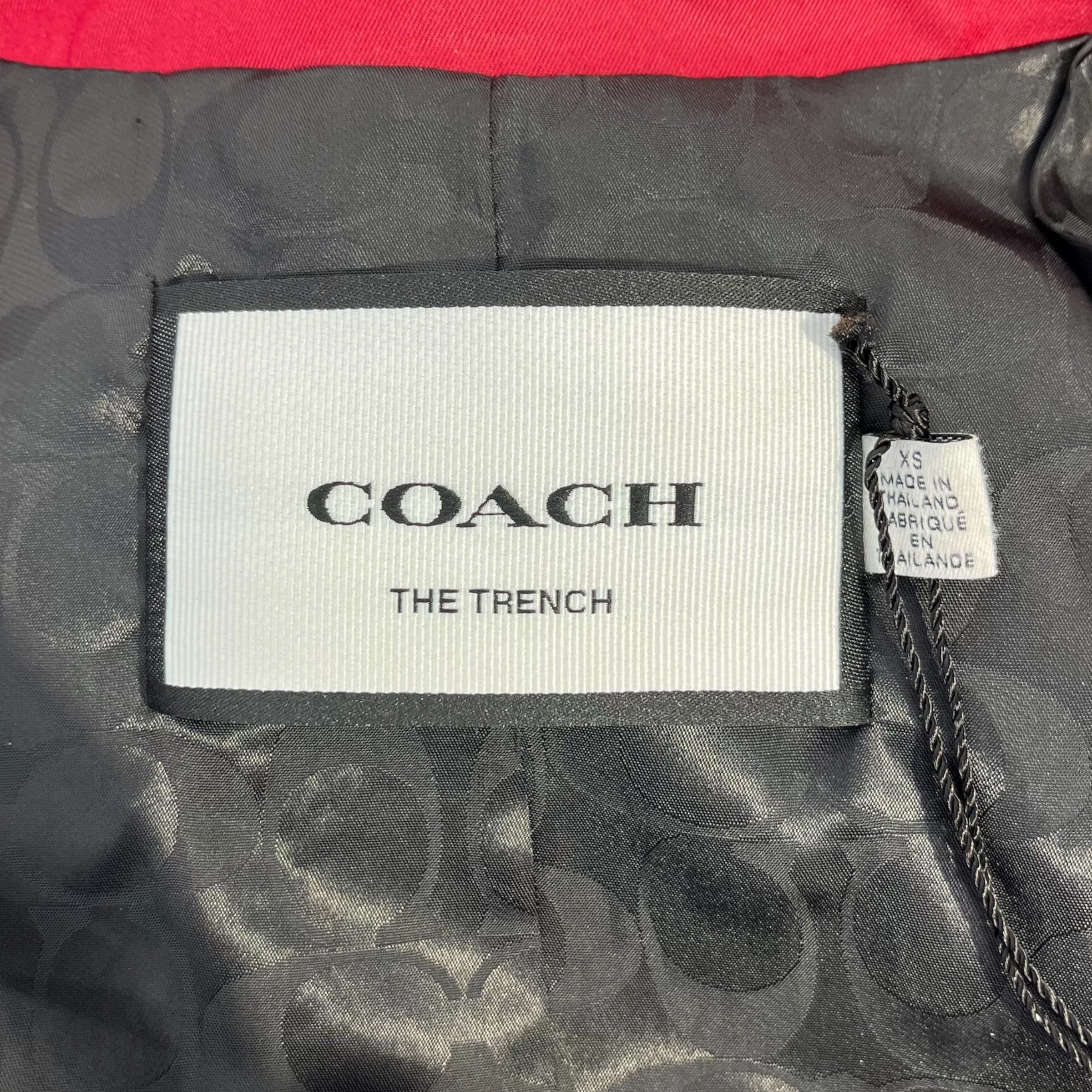 COACH/Trench Coat/XS/Cotton/RED/THE TRENCH view 3