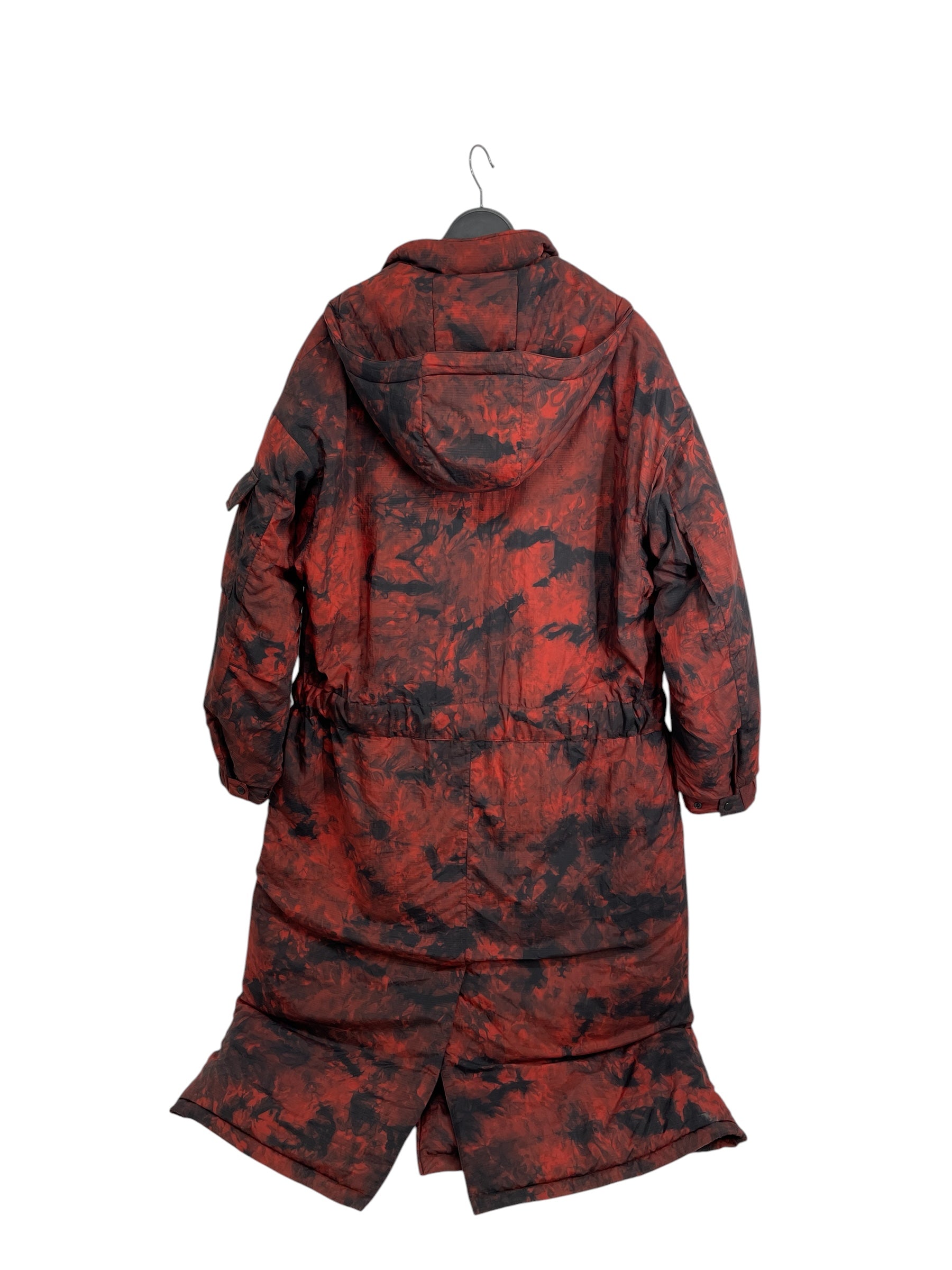 Y-3/Puffer Coat/M/All Over Print/Nylon/BRD/LEG LEGNTH/RED BLACK TIE DYE view 2