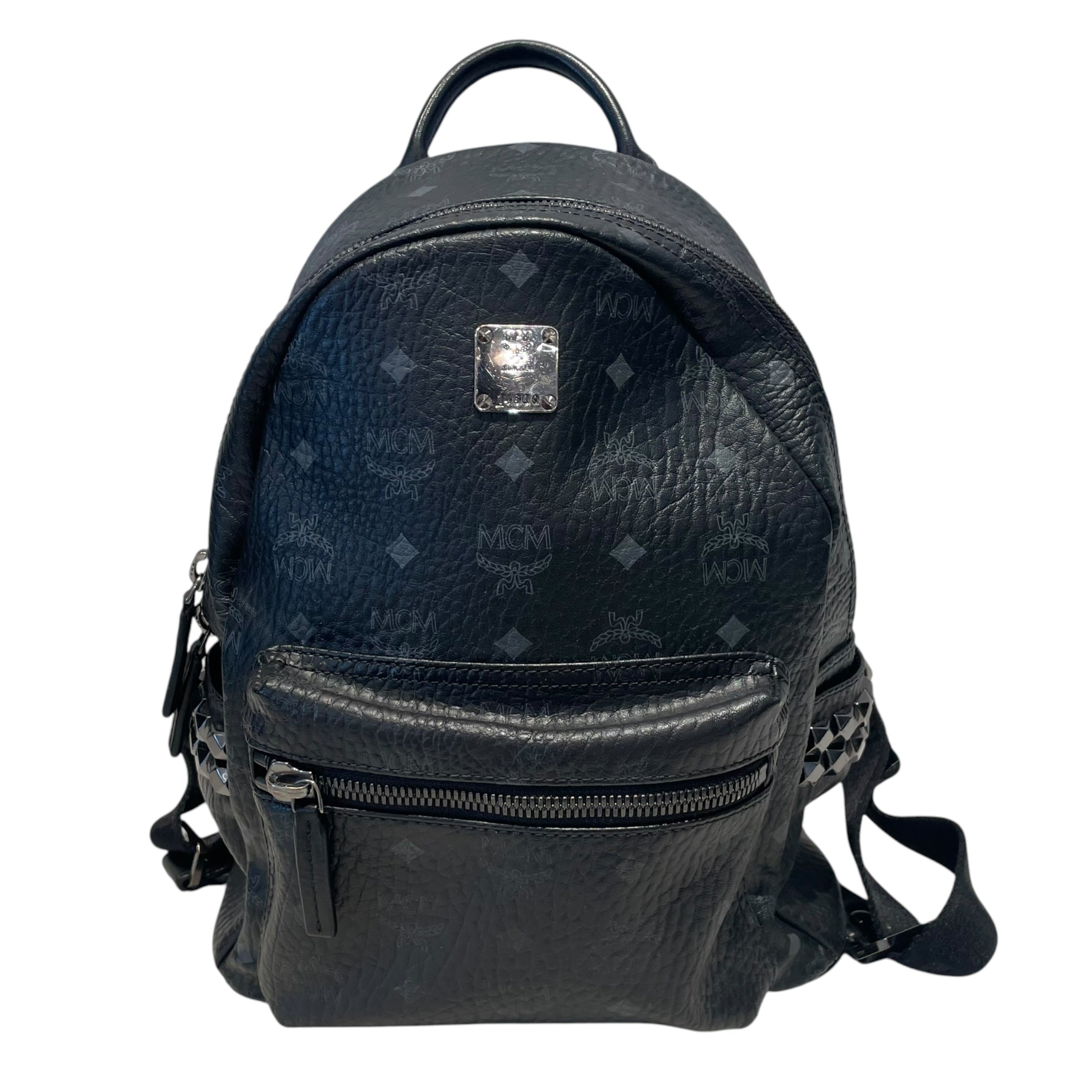 MCM/Backpack/Monogram/Leather/BLK/Studded Backpack view 1