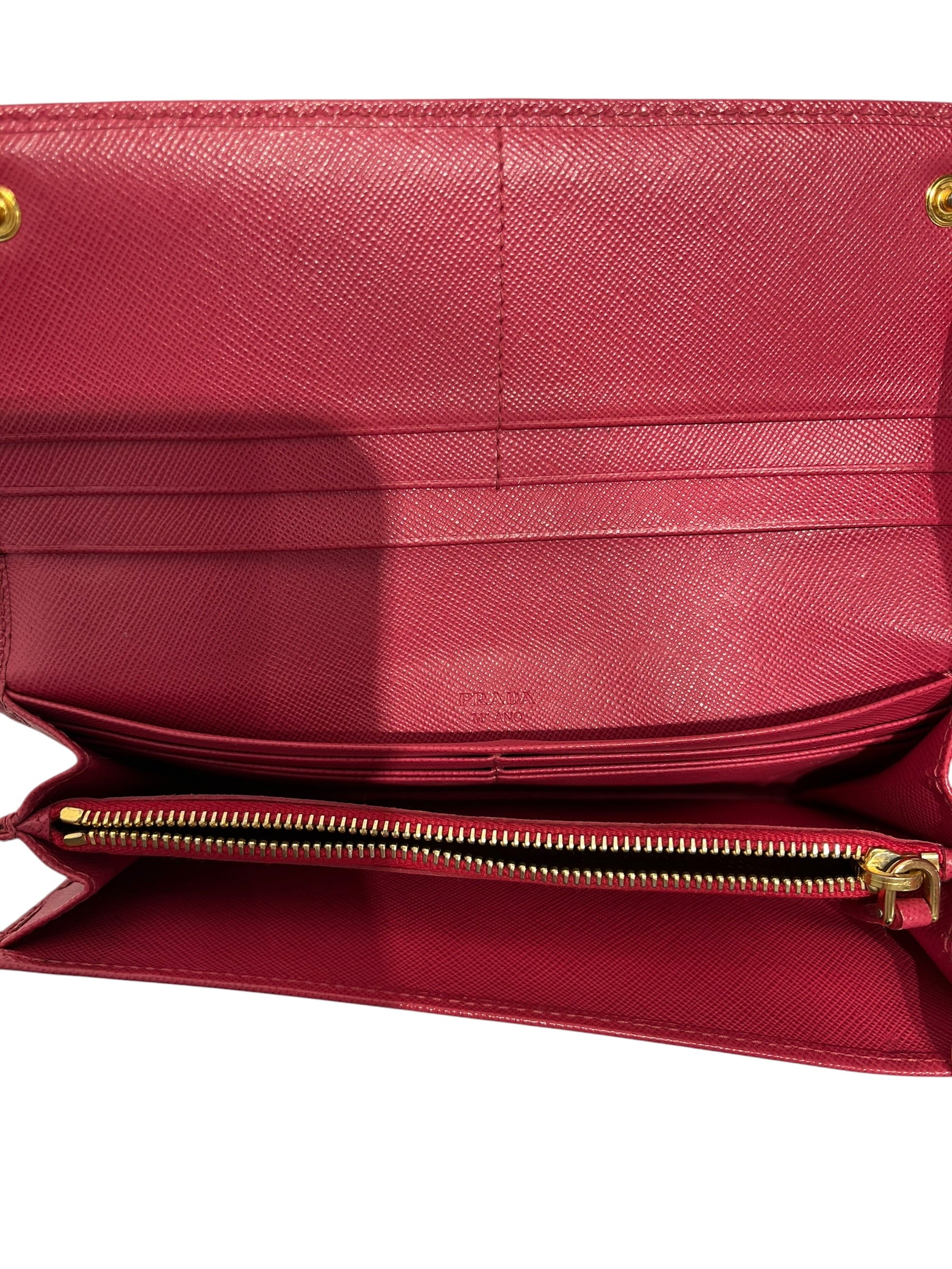 PRADA/Long Wallet/Leather/PNK/SAFFIANO BOW - X2829RB view 3