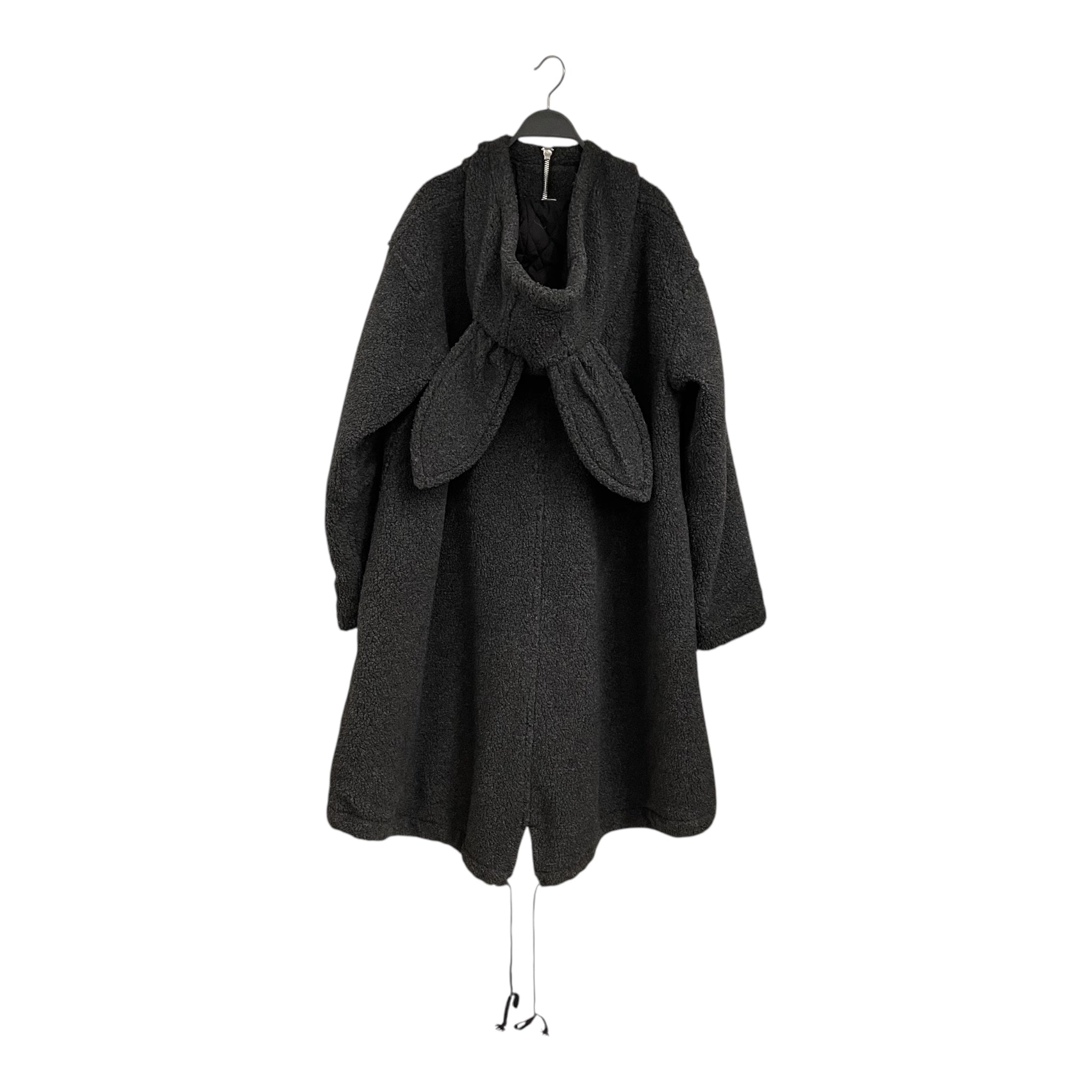 COMME des GARCONS SHIRT BOYS/Coat/S/Polyester/GRY/BUNNY EAR LONG ANORAK view 2