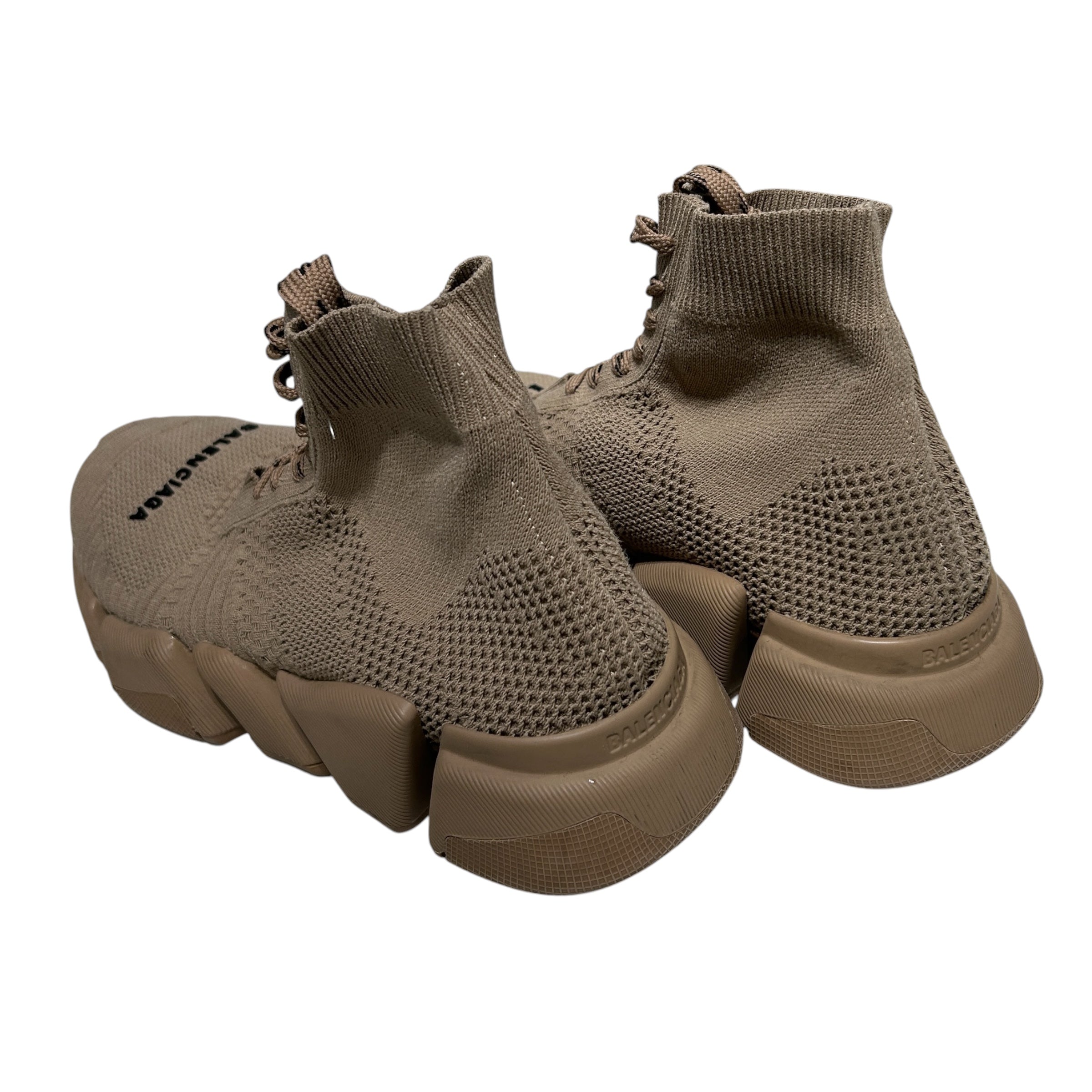 BALENCIAGA/Hi-Sneakers/US 8/Cotton/BRW/SPEED 2.0 LACE UP view 2