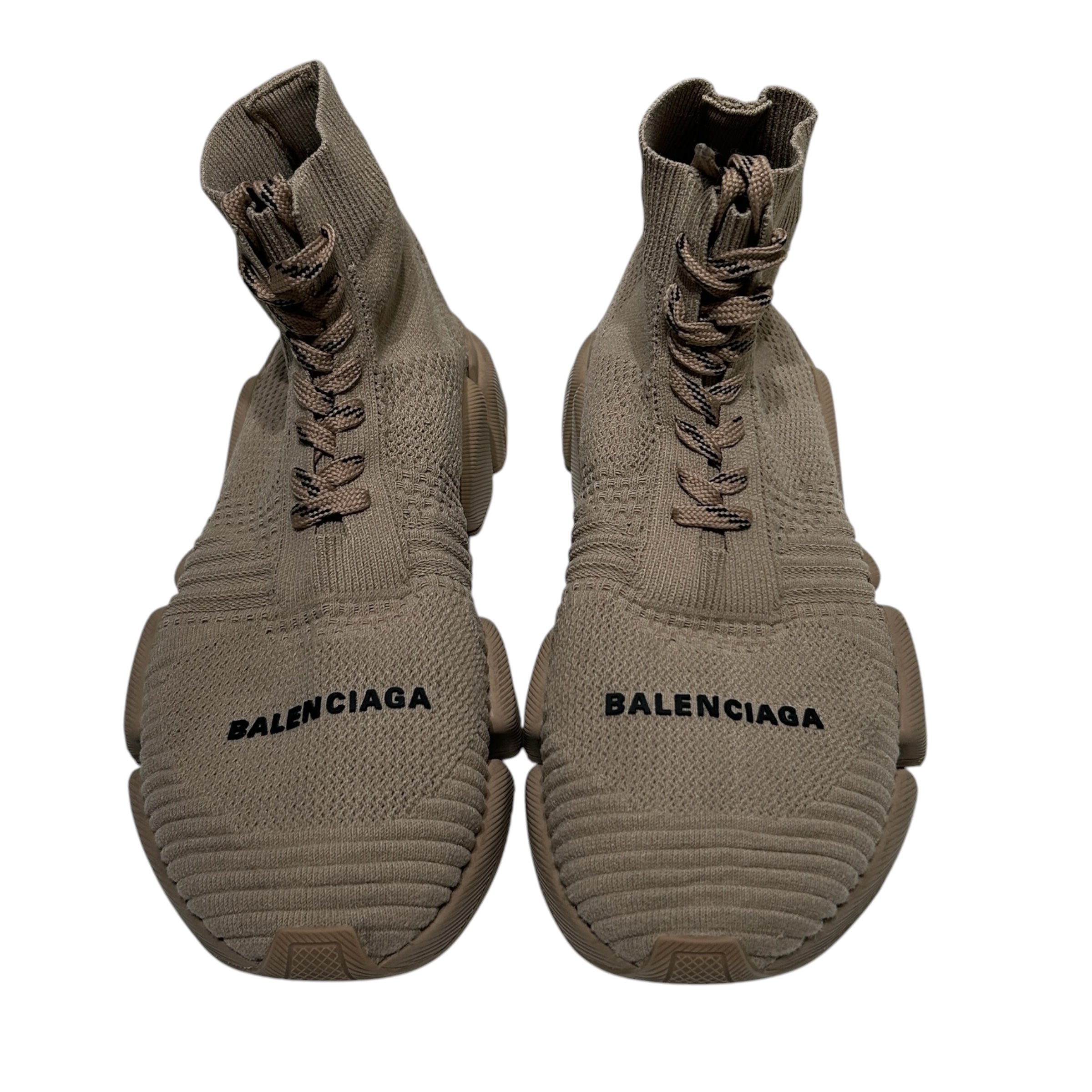 BALENCIAGA/Hi-Sneakers/US 8/Cotton/BRW/SPEED 2.0 LACE UP view 4
