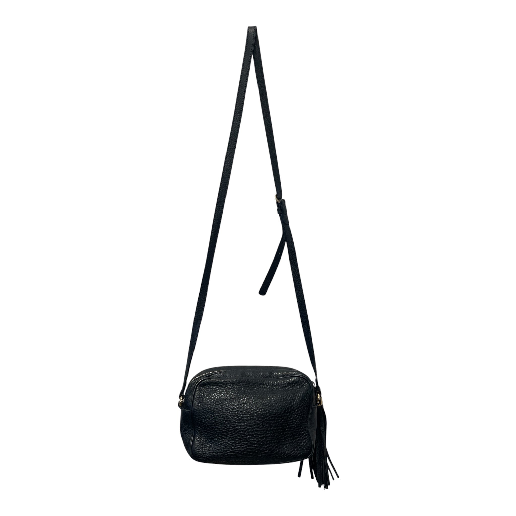 GUCCI/Cross Body Bag/Leather/BLK/INTERLOCKING G SOHO DISCO view 2