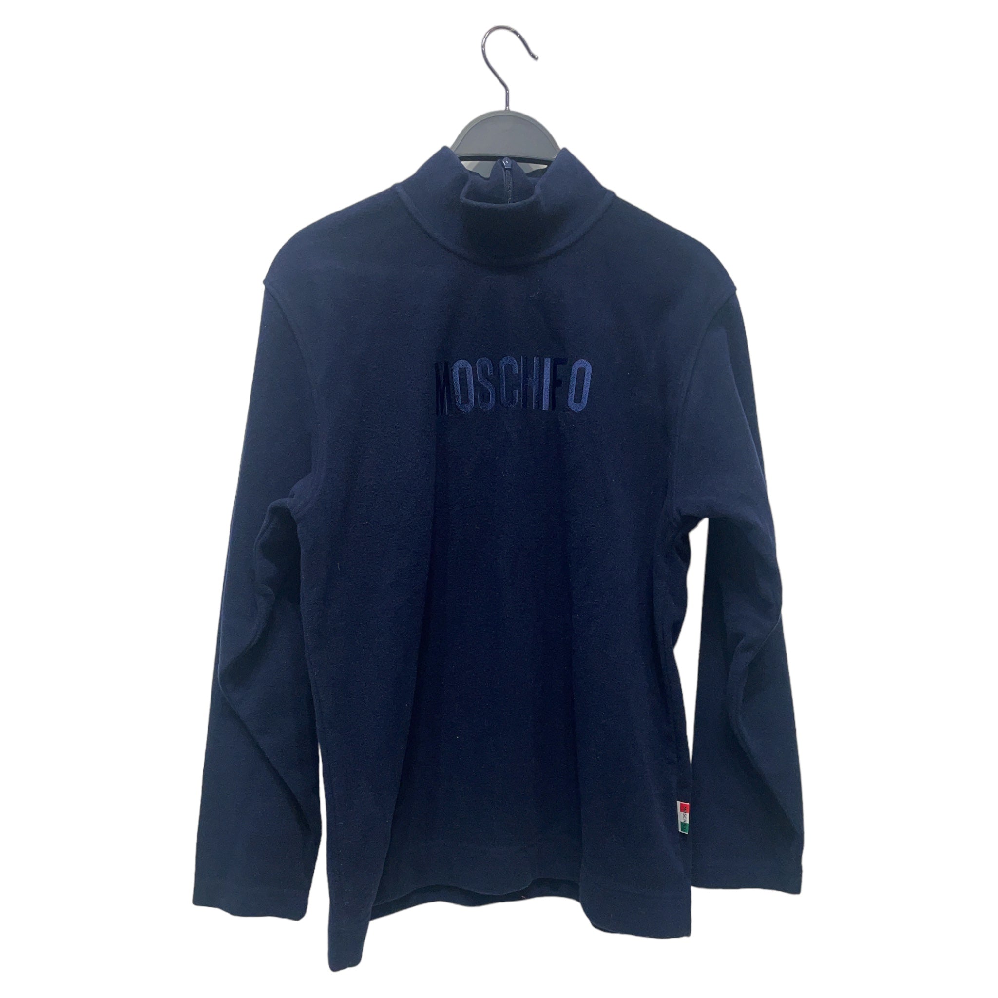 MOSCHINO JEANS/Fleece Jkt/S/Cotton/NVY/ view 1