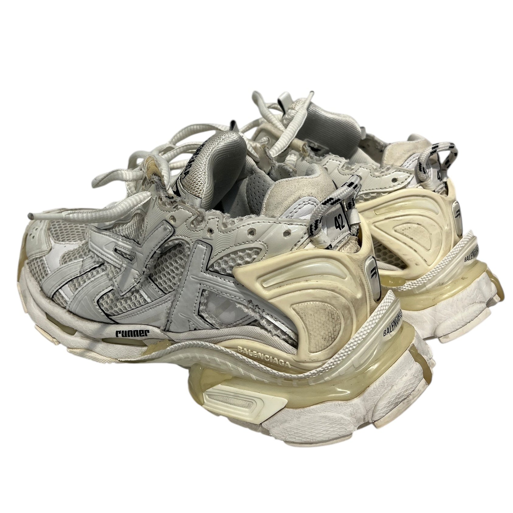 BALENCIAGA/Low-Sneakers/US 9/Cotton/WHT/ view 2
