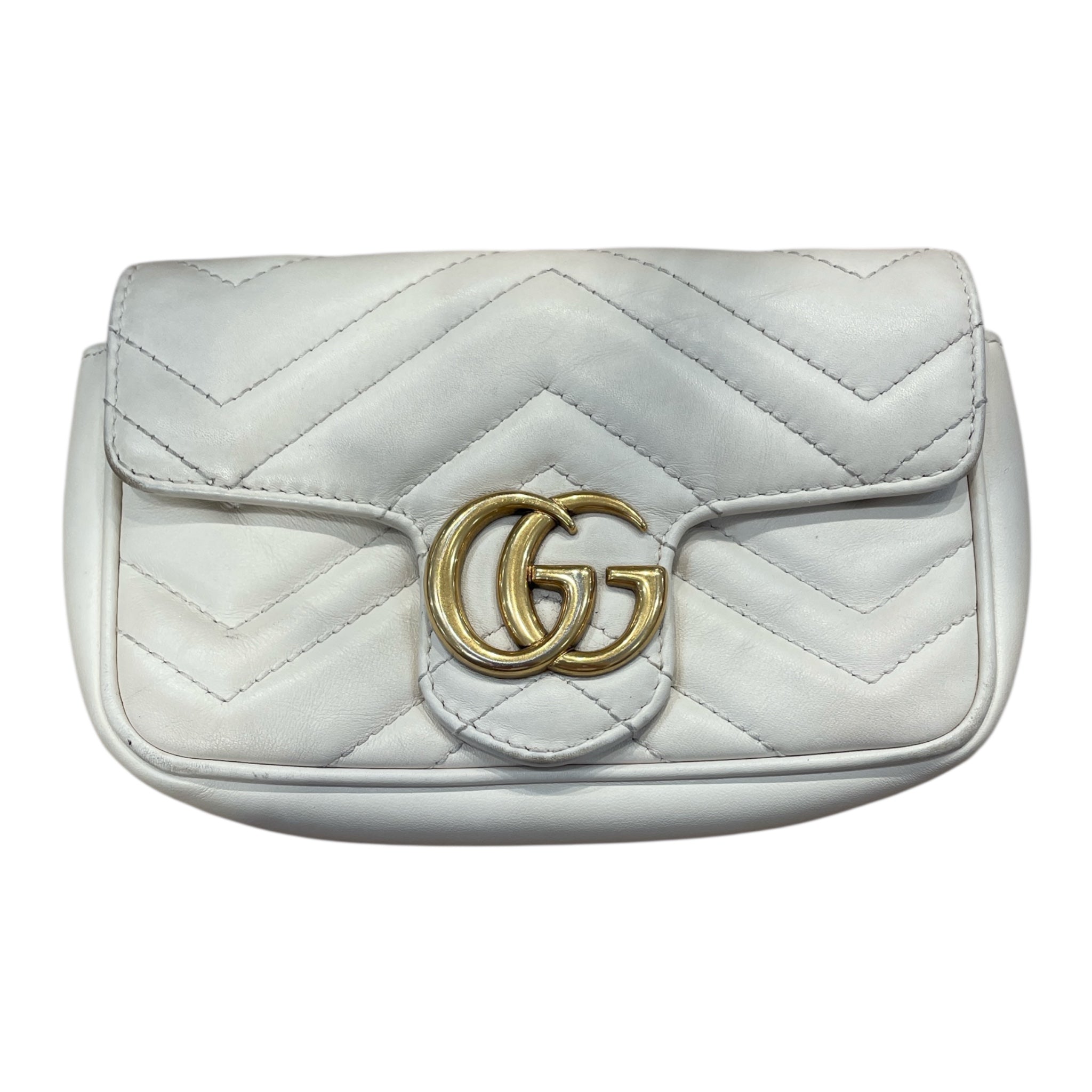GUCCI/Cross Body Bag/Leather/CRM/GG Marmont Leather view 1