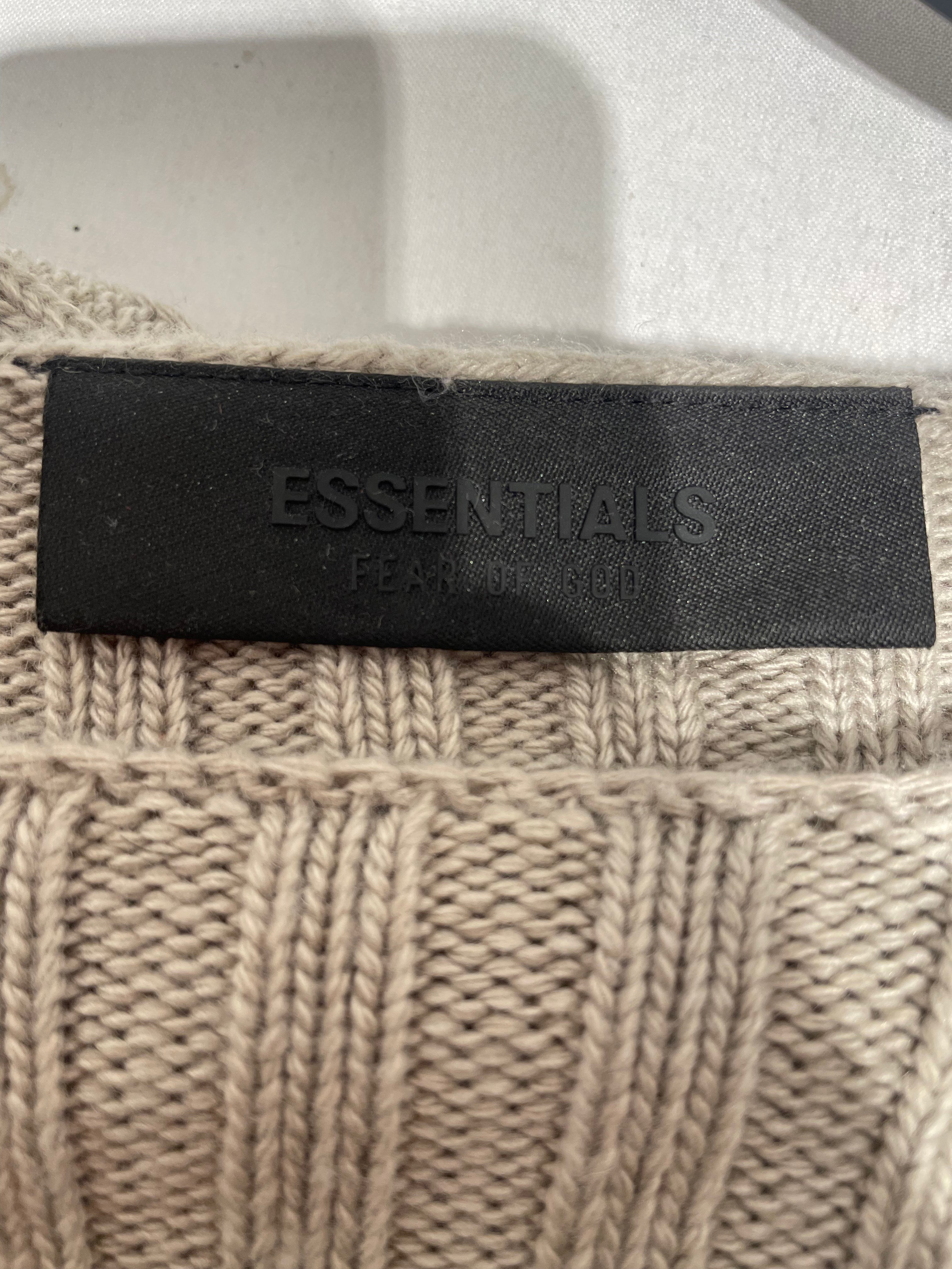 ESSENTIALS/Heavy Sweater/M/Stripe/Cotton/GRY/ view 3