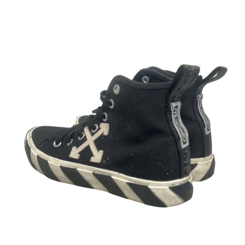 OFF-WHITE/Hi-Sneakers/EU 40/Stripe/Cotton/BLK/Vulc Mid Canvas