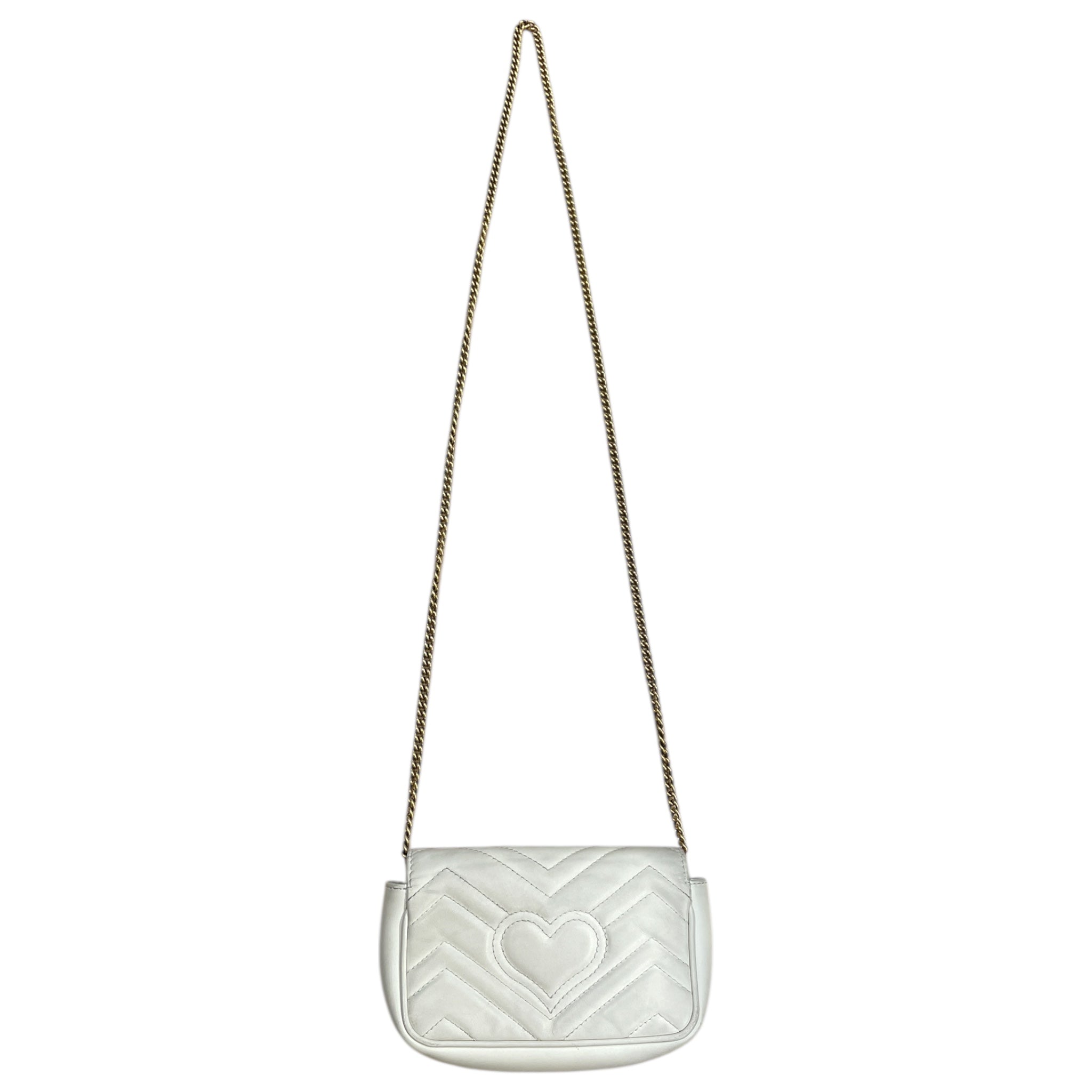 GUCCI/Cross Body Bag/Leather/CRM/GG Marmont Leather view 4