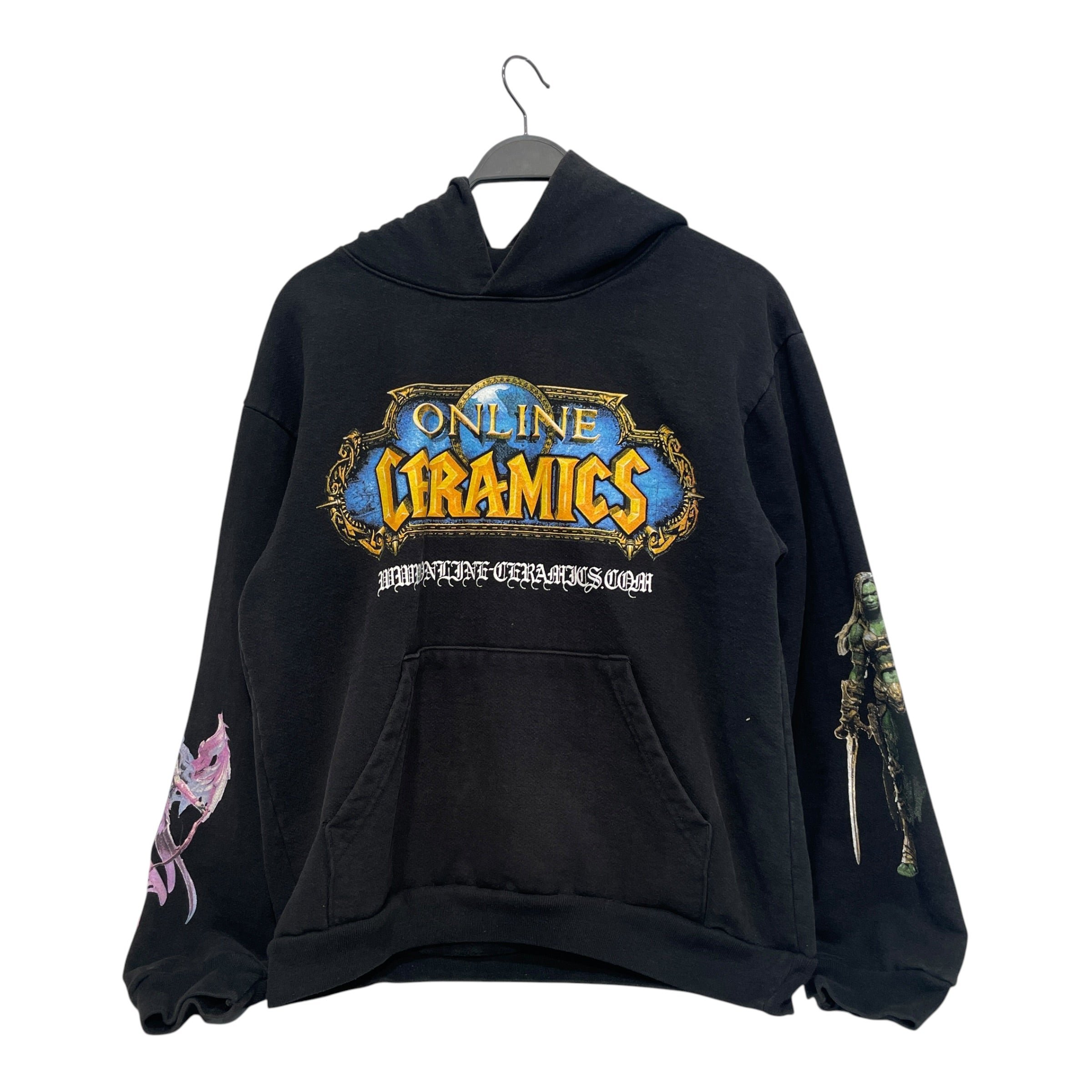 Online Ceramics/Hoodie/M/Graphic/Cotton/BLK/WoW Graphic view 1