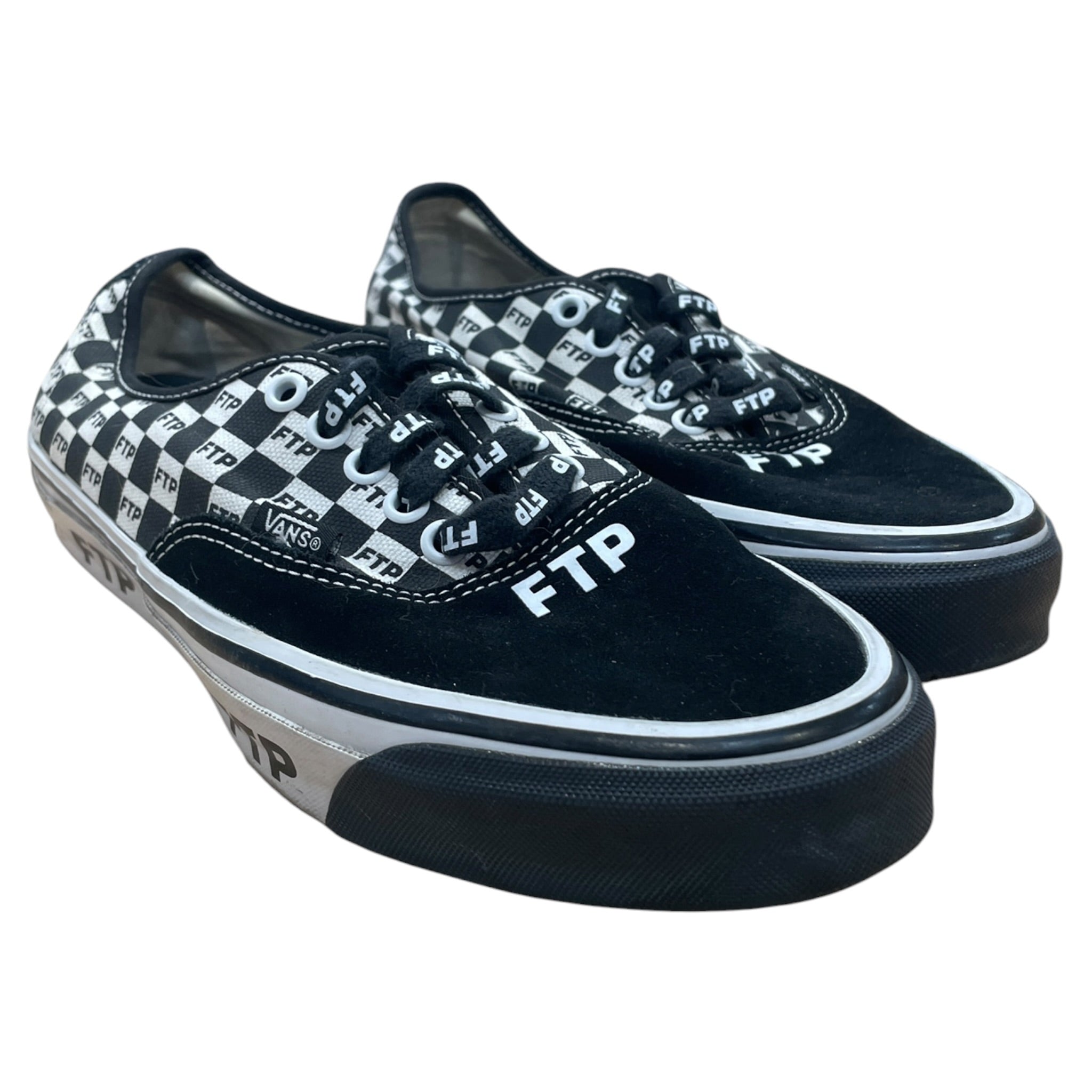VANS/FTP/Low-Sneakers/US 10/BLK/Authentic 44 checkerbard view 1