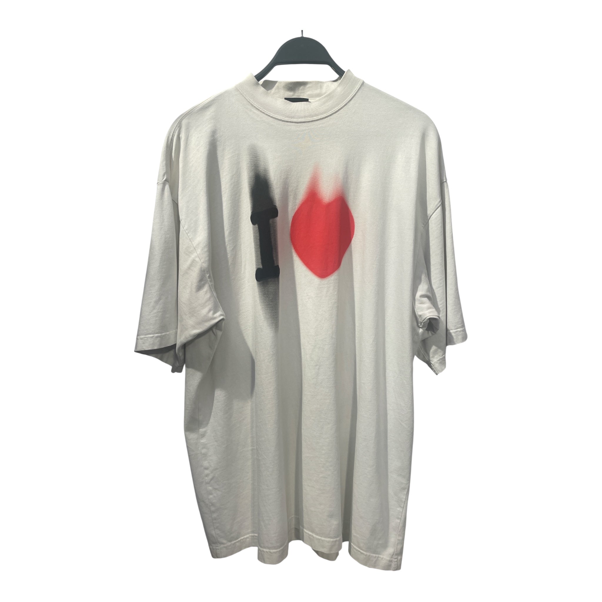 BALENCIAGA/T-Shirt/XS/Cotton/WHT/Graphic/"I HEART" VALENTINES DAY TEE view 1