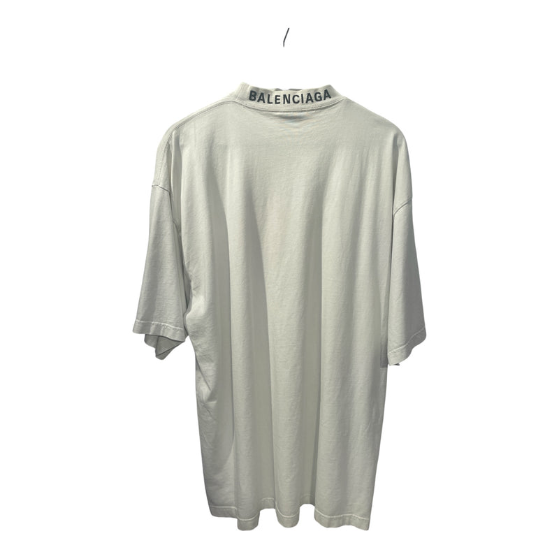 BALENCIAGA/T-Shirt/XS/Cotton/WHT/Graphic/"I HEART" VALENTINES DAY TEE