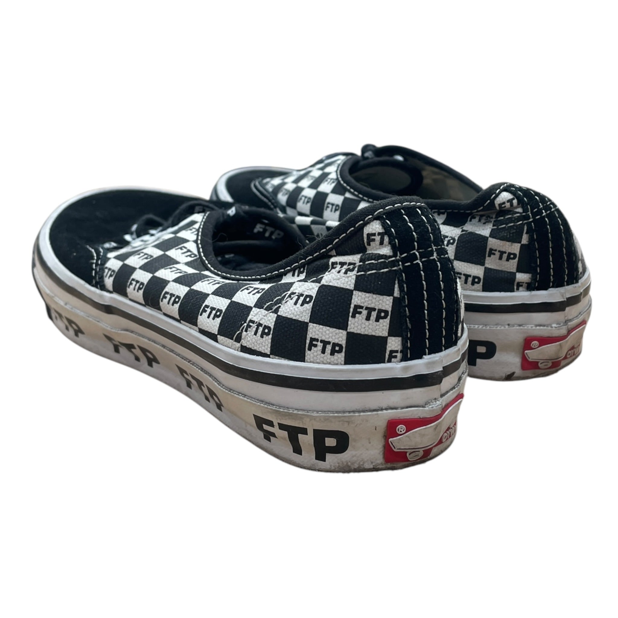 VANS/FTP/Low-Sneakers/US 10/BLK/Authentic 44 checkerbard view 2