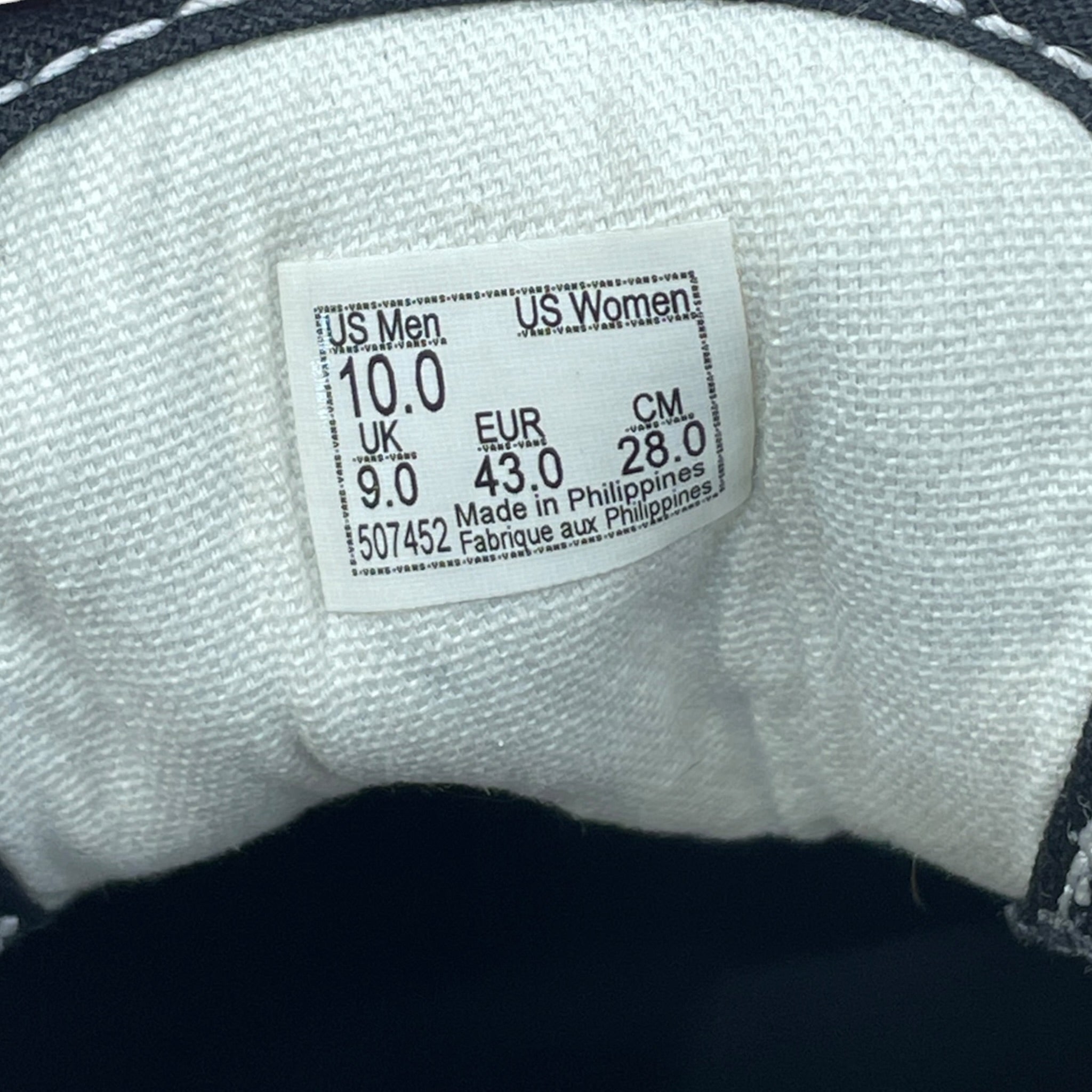 VANS/FTP/Low-Sneakers/US 10/BLK/Authentic 44 checkerbard view 6