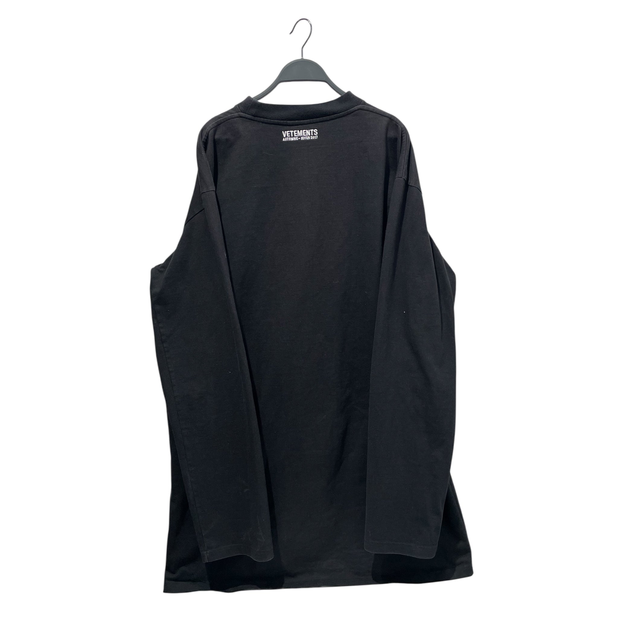 VETEMENTS/LS T-Shirt/M/Cotton/BLK/MAY THE BRIDGES I BURN view 2