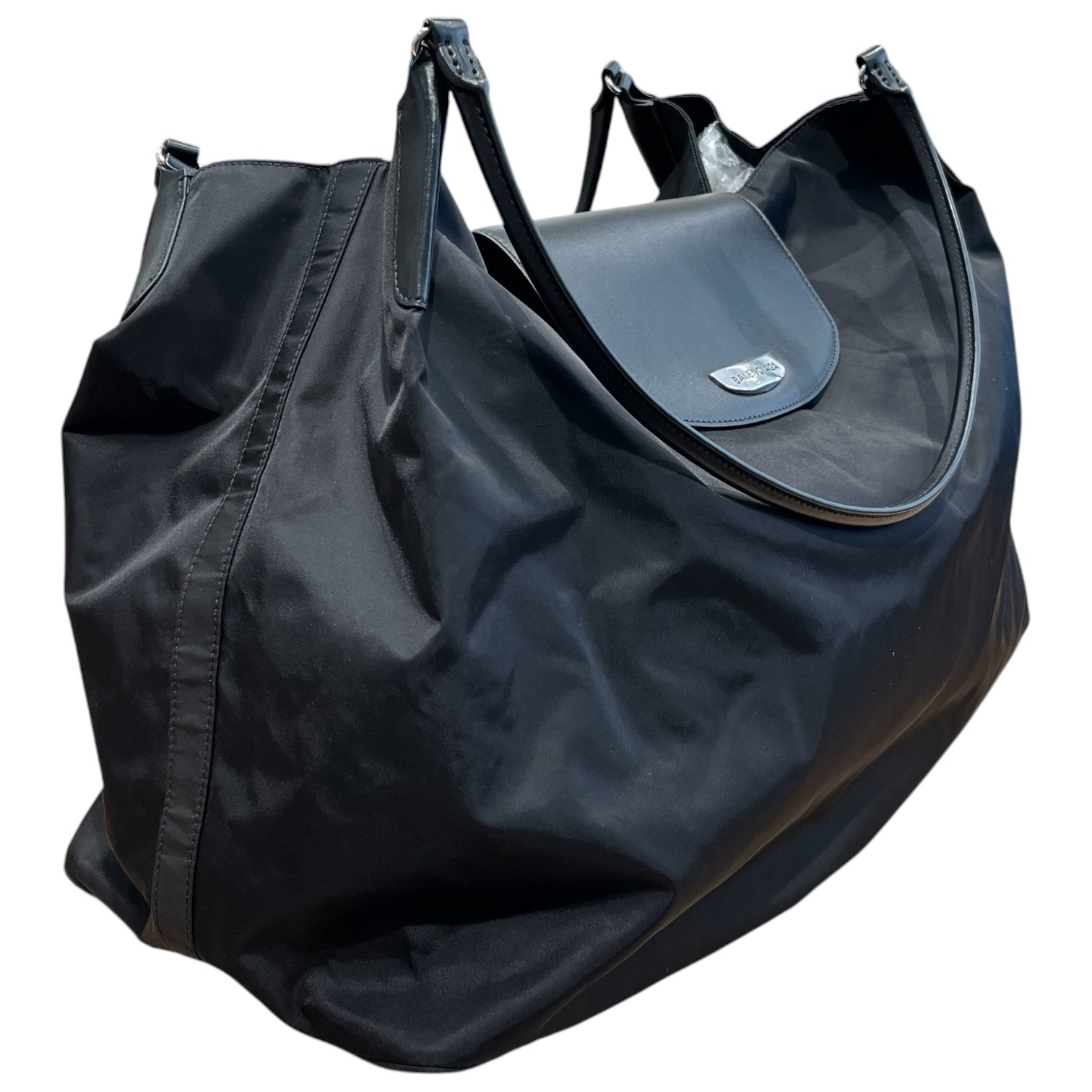BALENCIAGA/Tote Bag/Nylon/BLK/GENEVE LARGE HOBO view 3