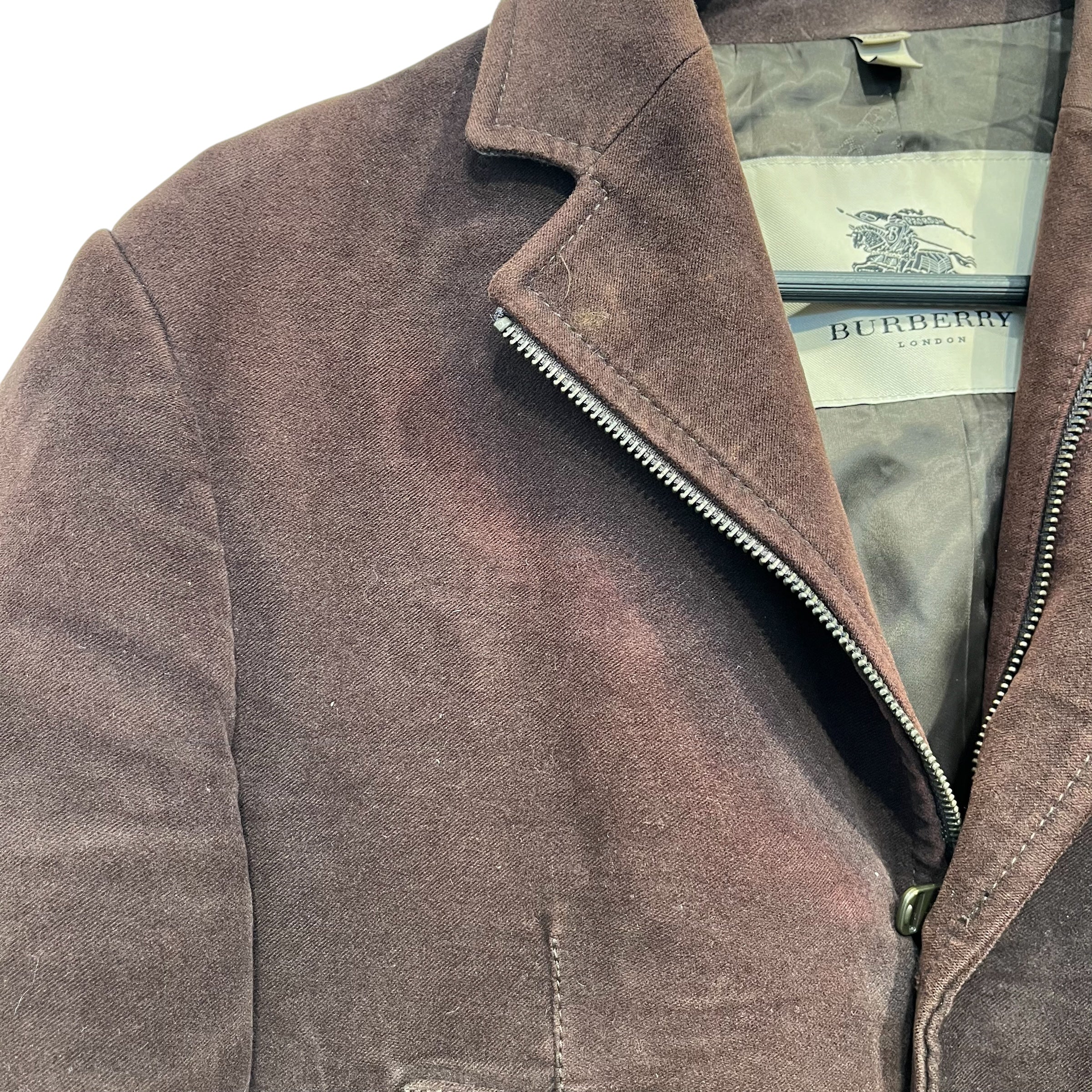 BURBERRY LONDON/Jacket/S/Cotton/BRW/ZIP UP/BUTTON BLAZER view 6