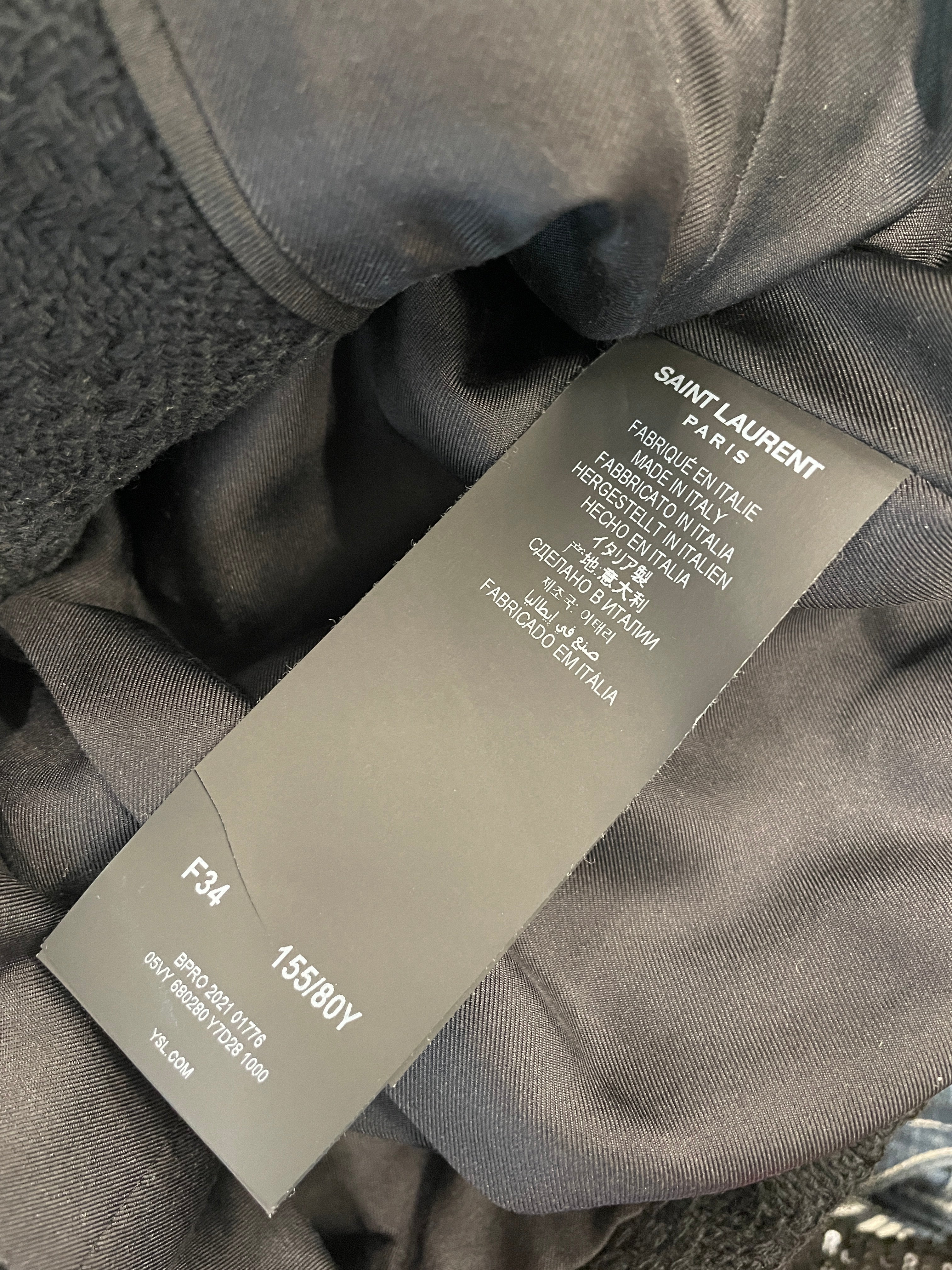 SAINT LAURENT/Jacket/34/Silk/BLK/TWEED JACKET BLACK view 4