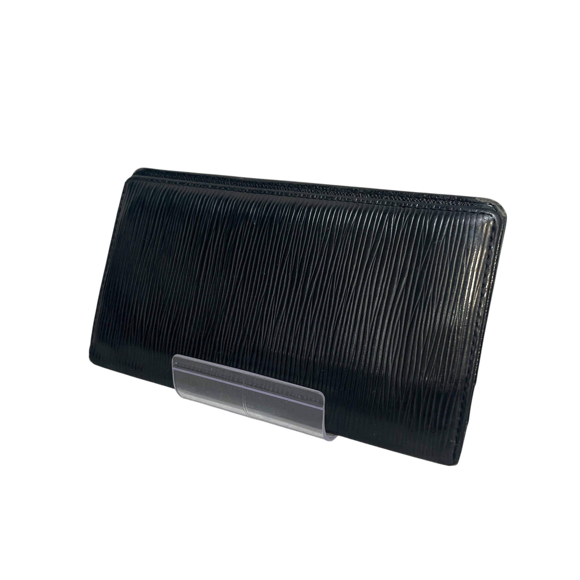 LOUIS VUITTON/Long Wallet/Leather/BLK/Portefeuille Brazza Wallet view 1